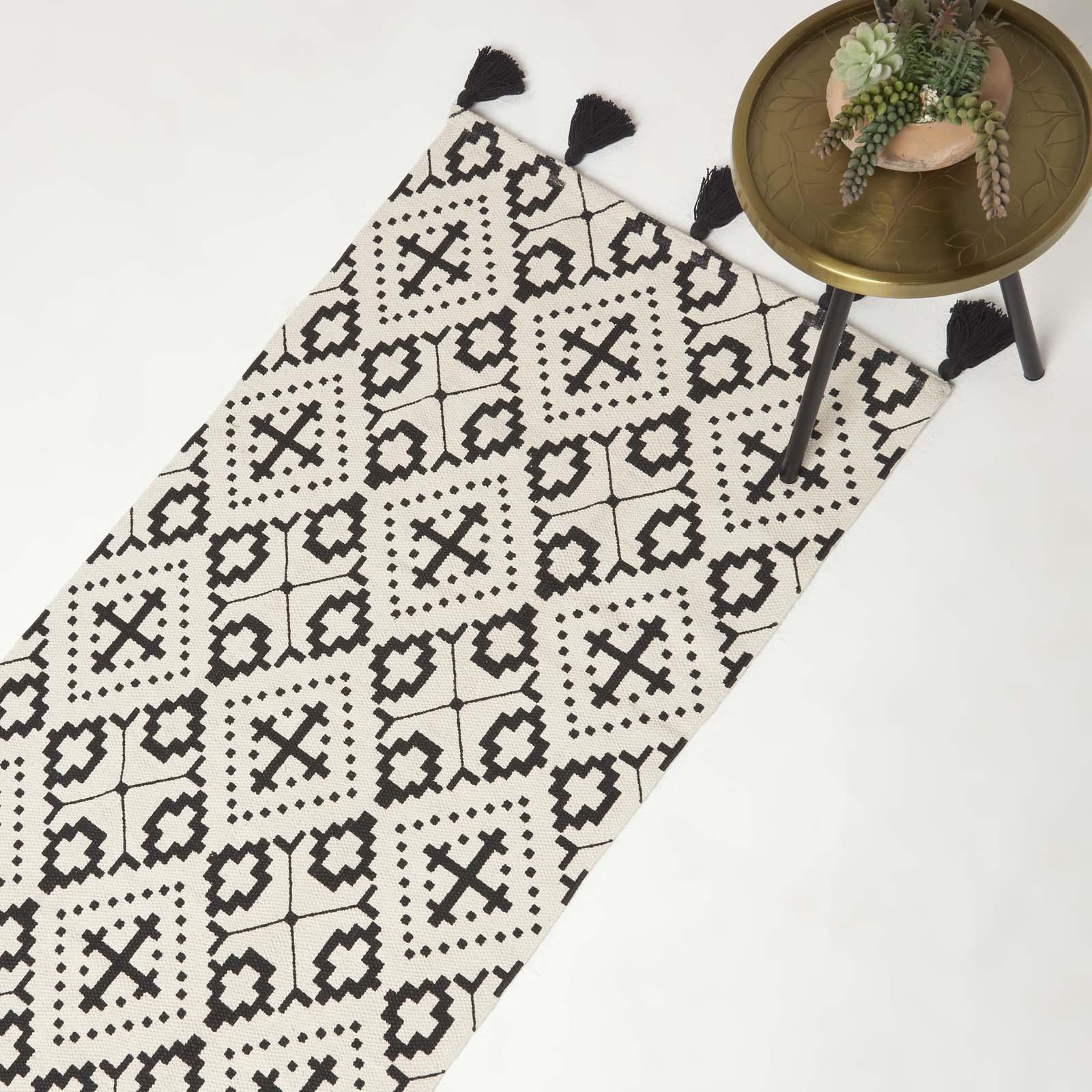 Hand Woven Multi Coloured Rugs and Hall Runners in Decorative Geometric Pattern - Picture 30 of 51