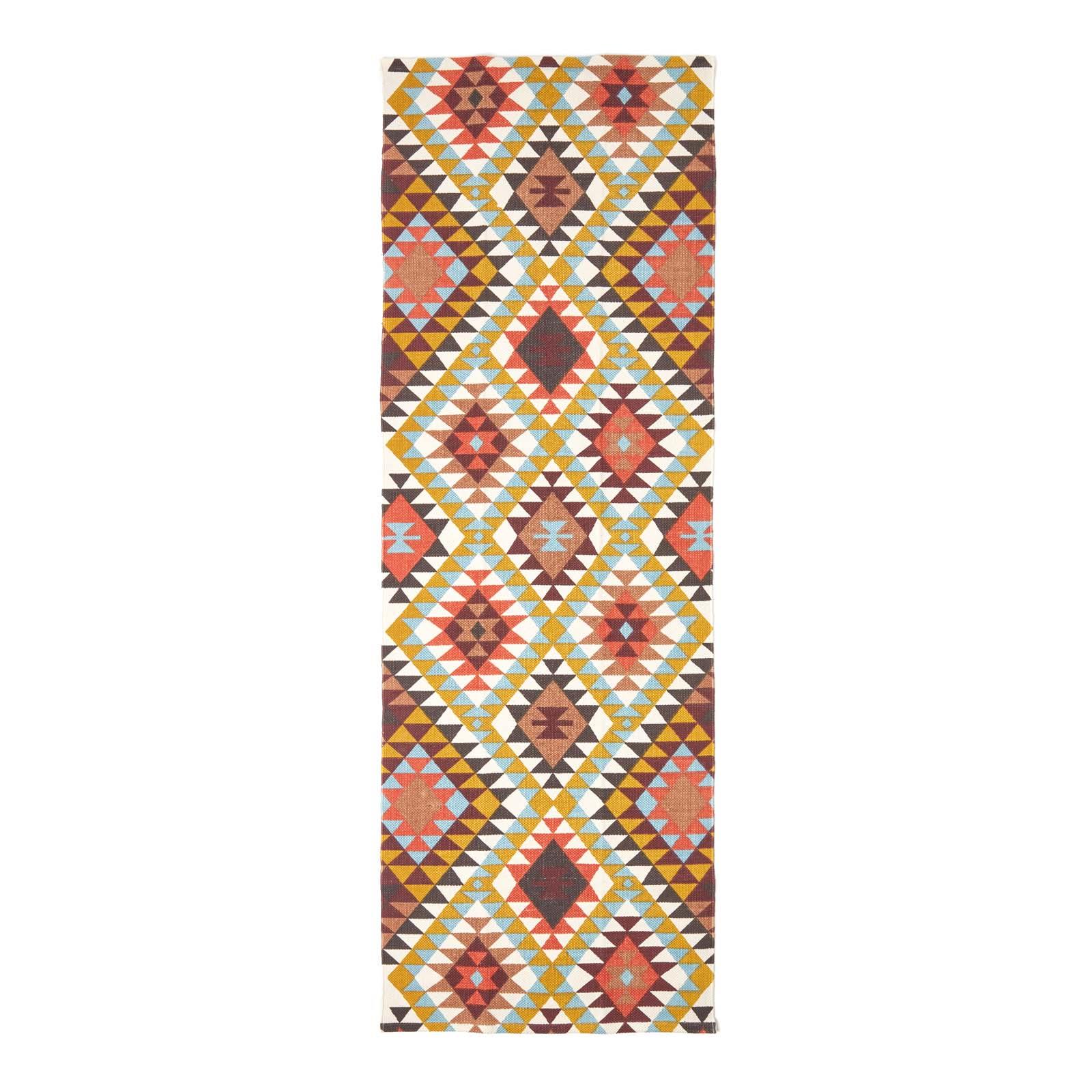 Handwoven Hallway Runner 100% Cotton Hall Rug Multicolour Geometric Printed - Picture 23 of 41