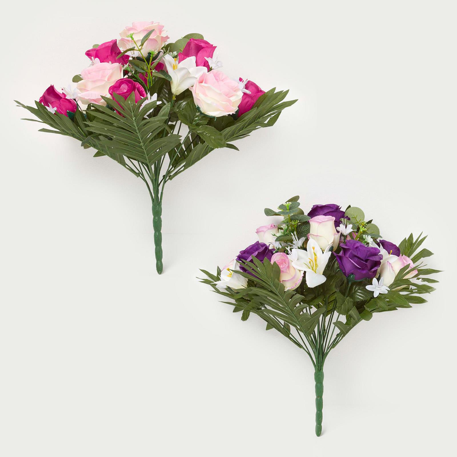 Artificial Fake Flowers Bouquet Arrangement Home Wedding Party Garden-Decor - Picture 2 of 38