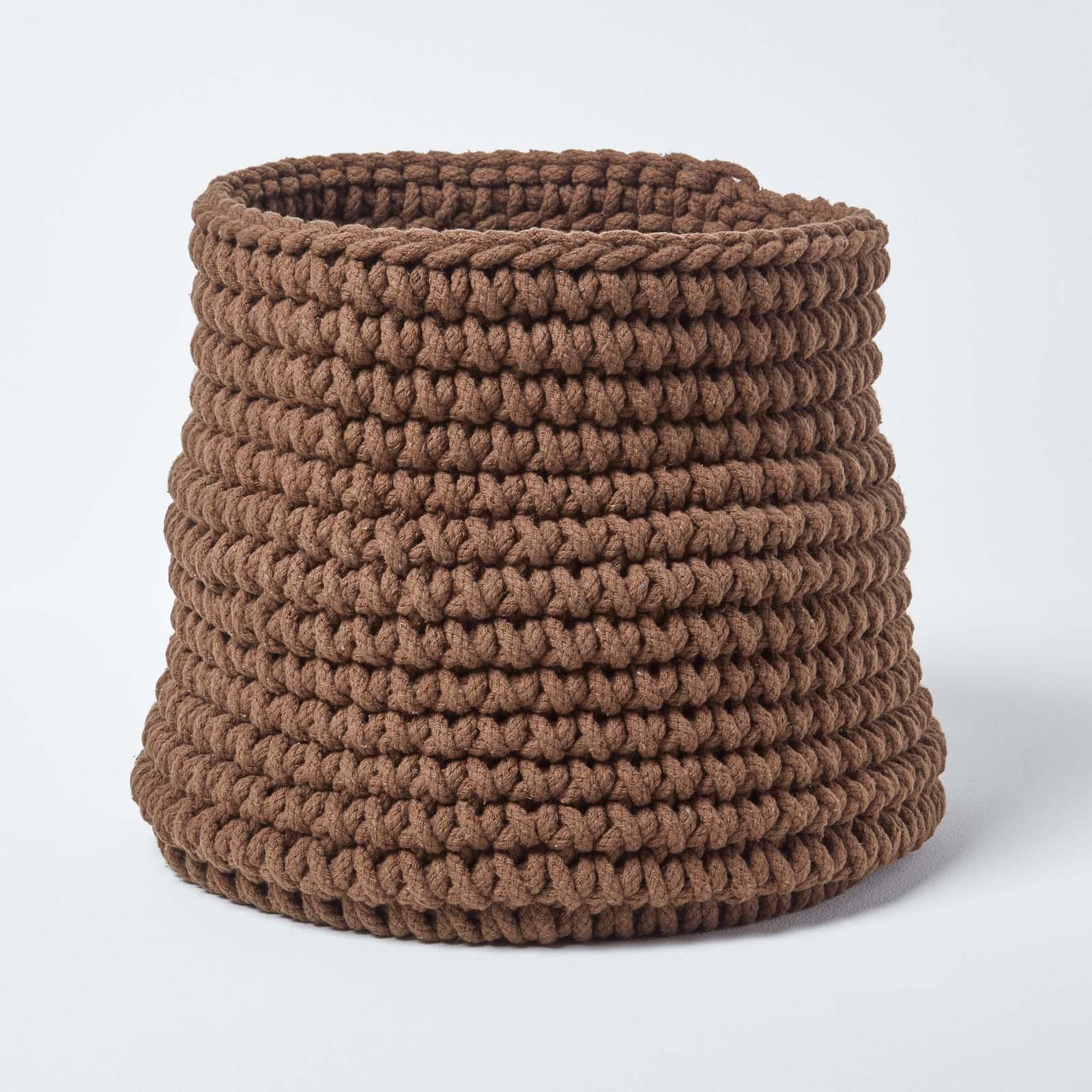 100% Cotton Round Knitted Storage Basket Books & Cloths Storage Handmade Basket - Picture 19 of 135