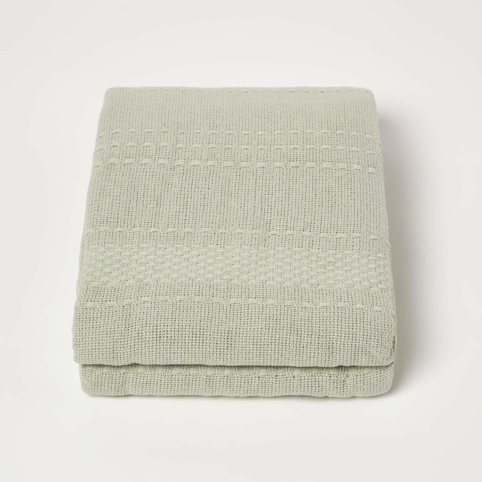 100% Cotton Lightweight Handwoven Textured "KASHI" Throw Blanket with Tassels - Picture 21 of 25