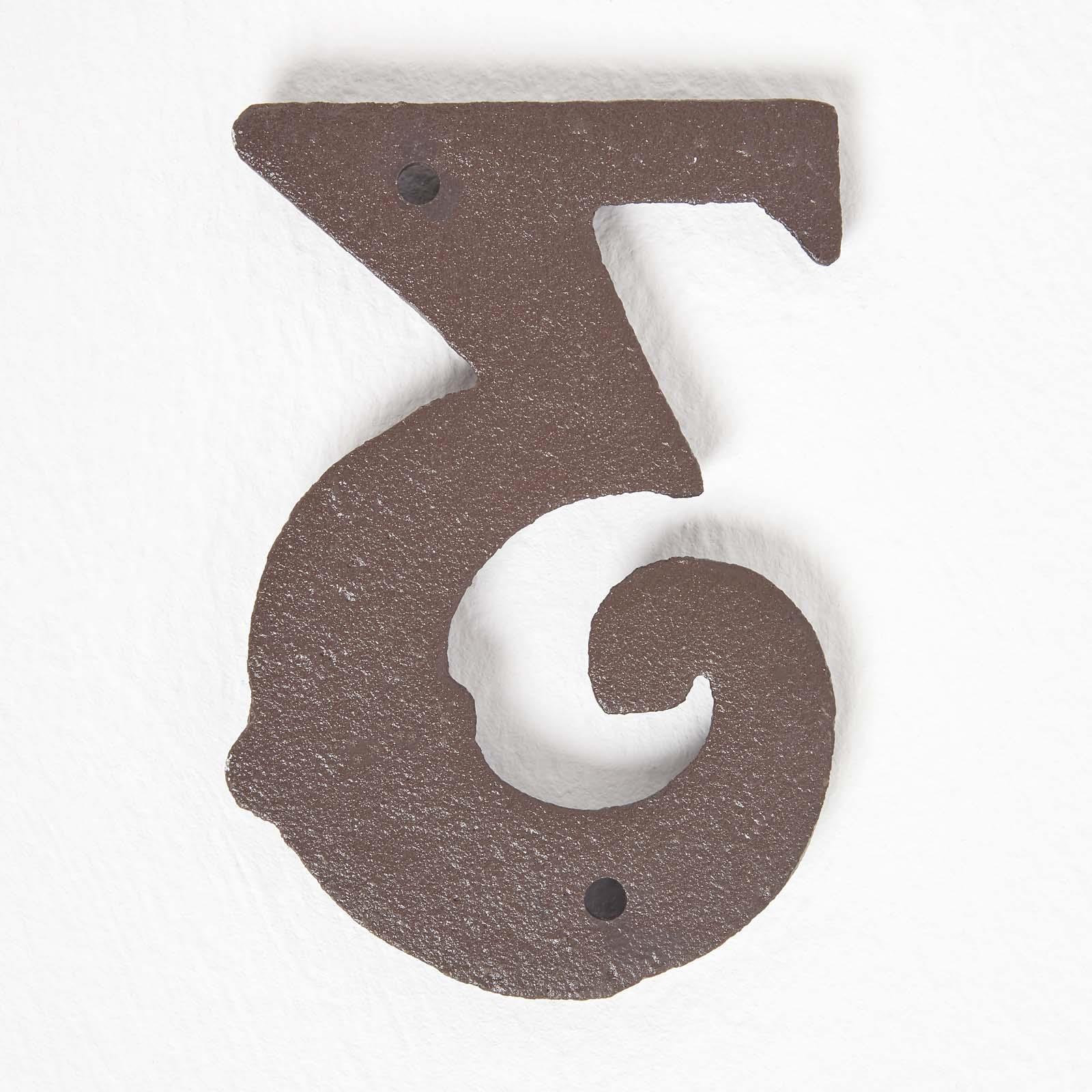 Brown Antique Cast Iron Door Number Sign Address 0-9 Traditional Design - Picture 15 of 41
