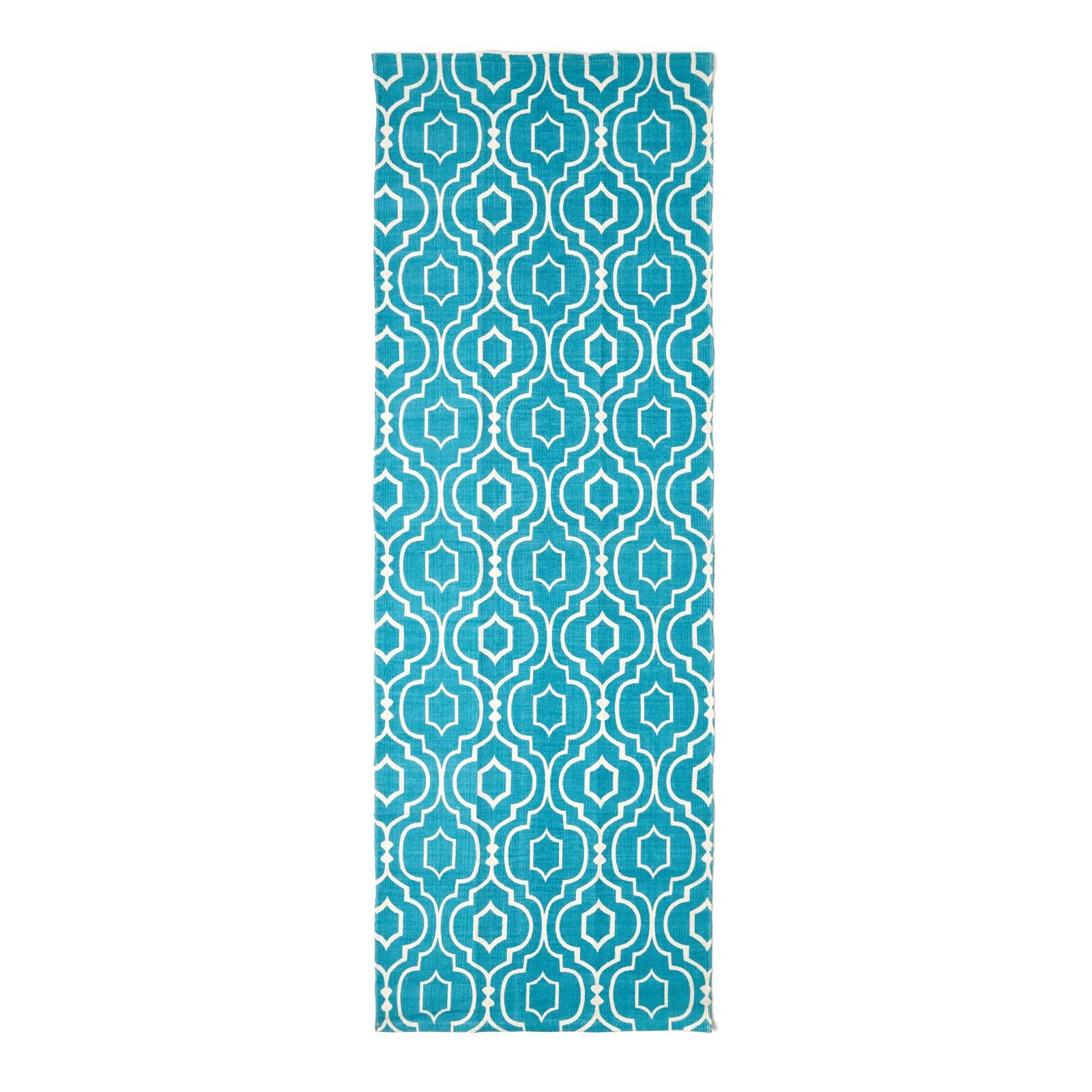 Handwoven Hallway Runner 100% Cotton Hall Rug Multicolour Geometric Printed - Picture 38 of 41