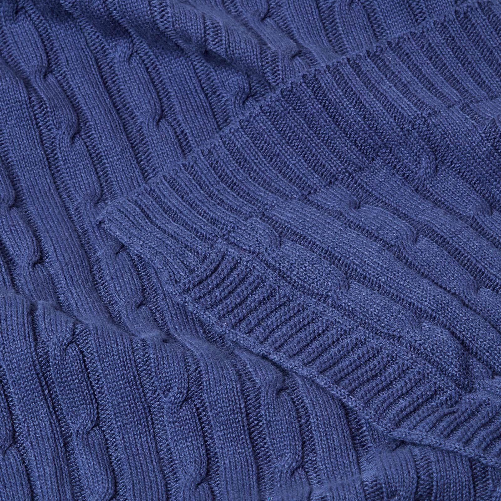 Cotton Cable Knit Throw, Blue, Grey, Green, Pink, Natural, Chocolate - Picture 46 of 65