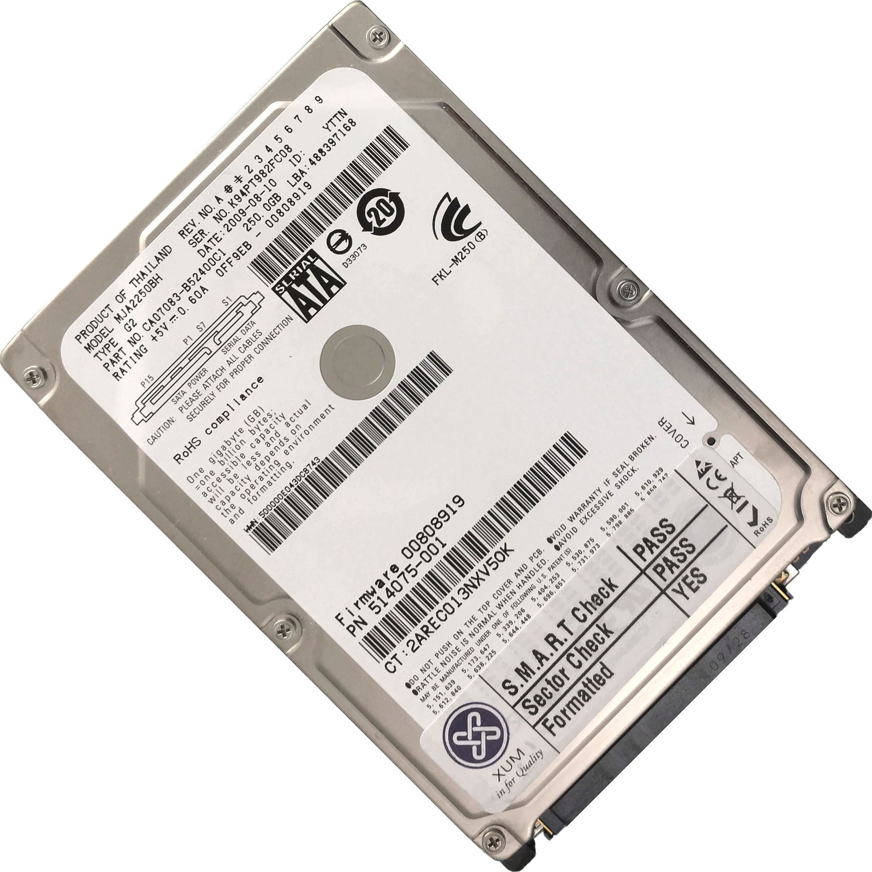 2.5" 5400RPM SATA II 3Gb/s 8MB Cache Internal Hard Drive HDD Laptop