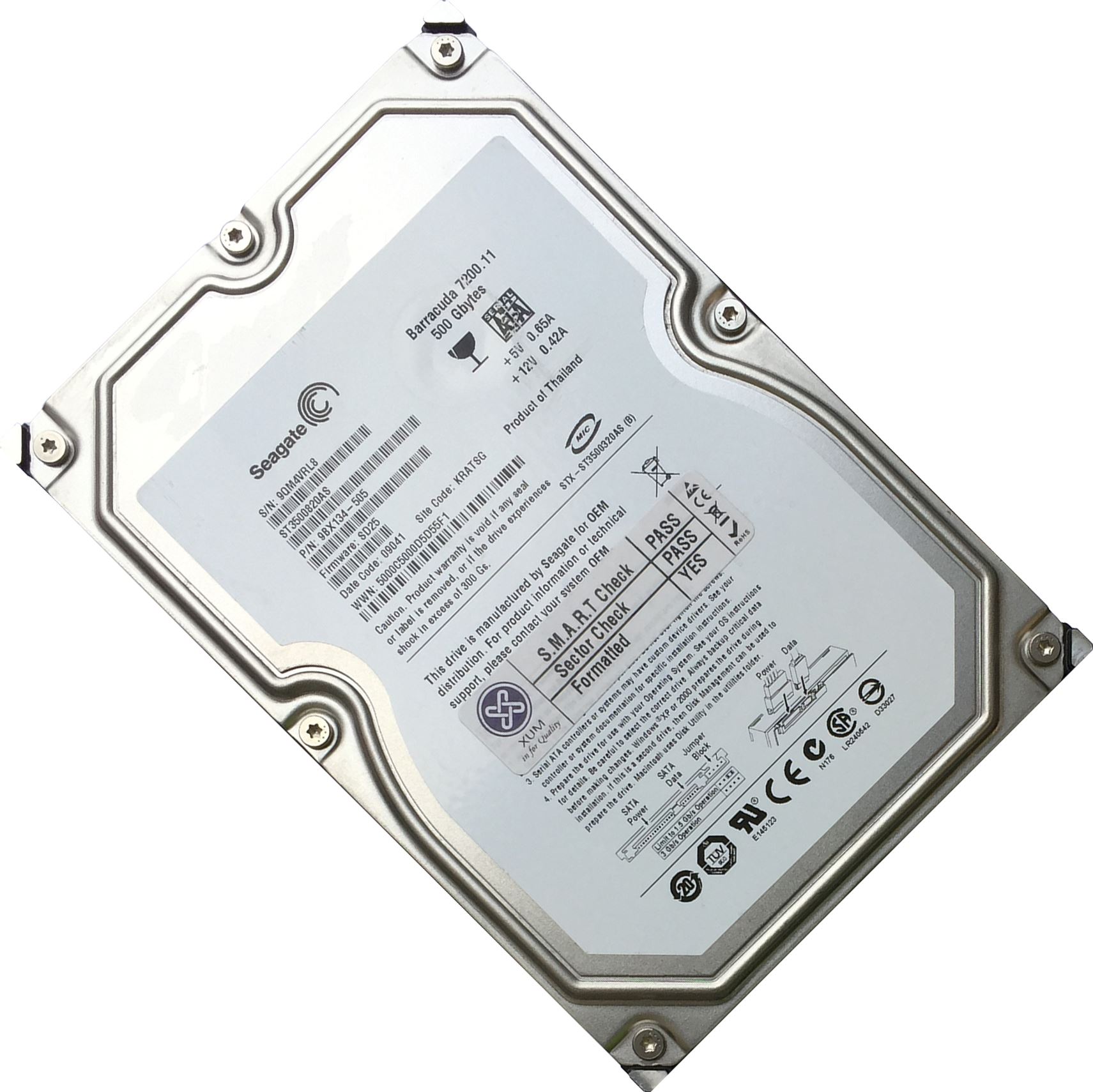 500GB 3.5" SATA Hard Drive Internal HDD DESKTOP COMPUTER PC CCTV DVR