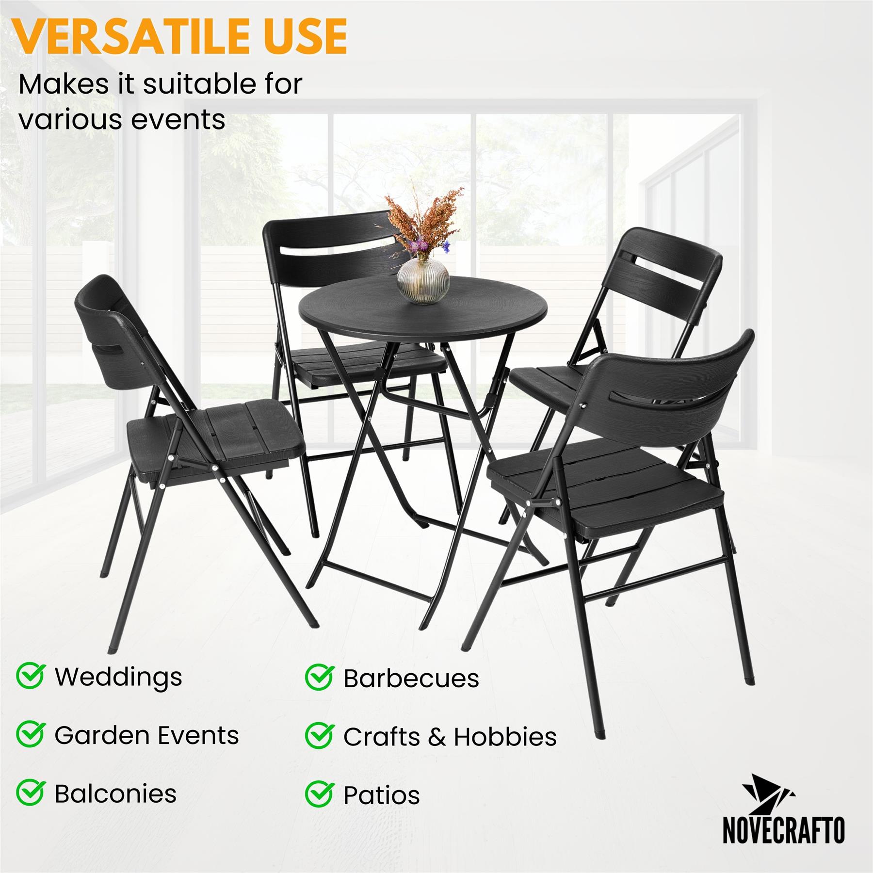 Folding Table Chairs Furniture Durable Portable Dining Outdoor Garden Picnic Set - Picture 42 of 214