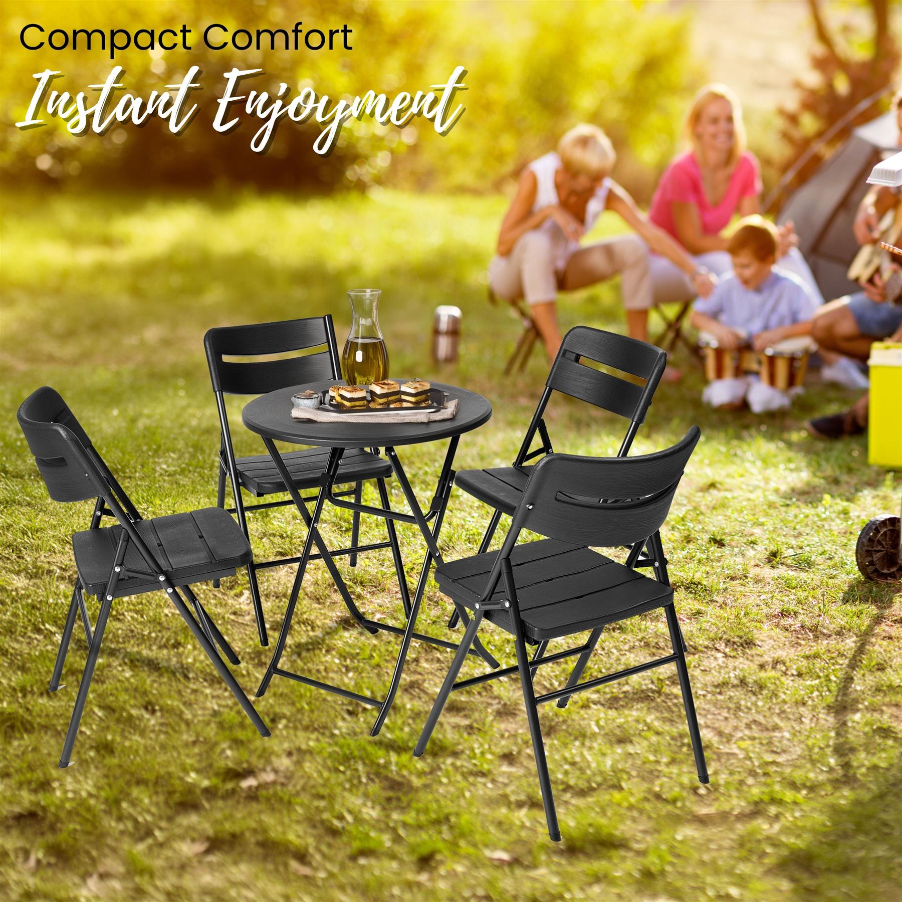 Folding Table Chairs Furniture Durable Portable Dining Outdoor Garden Picnic Set - Picture 131 of 214