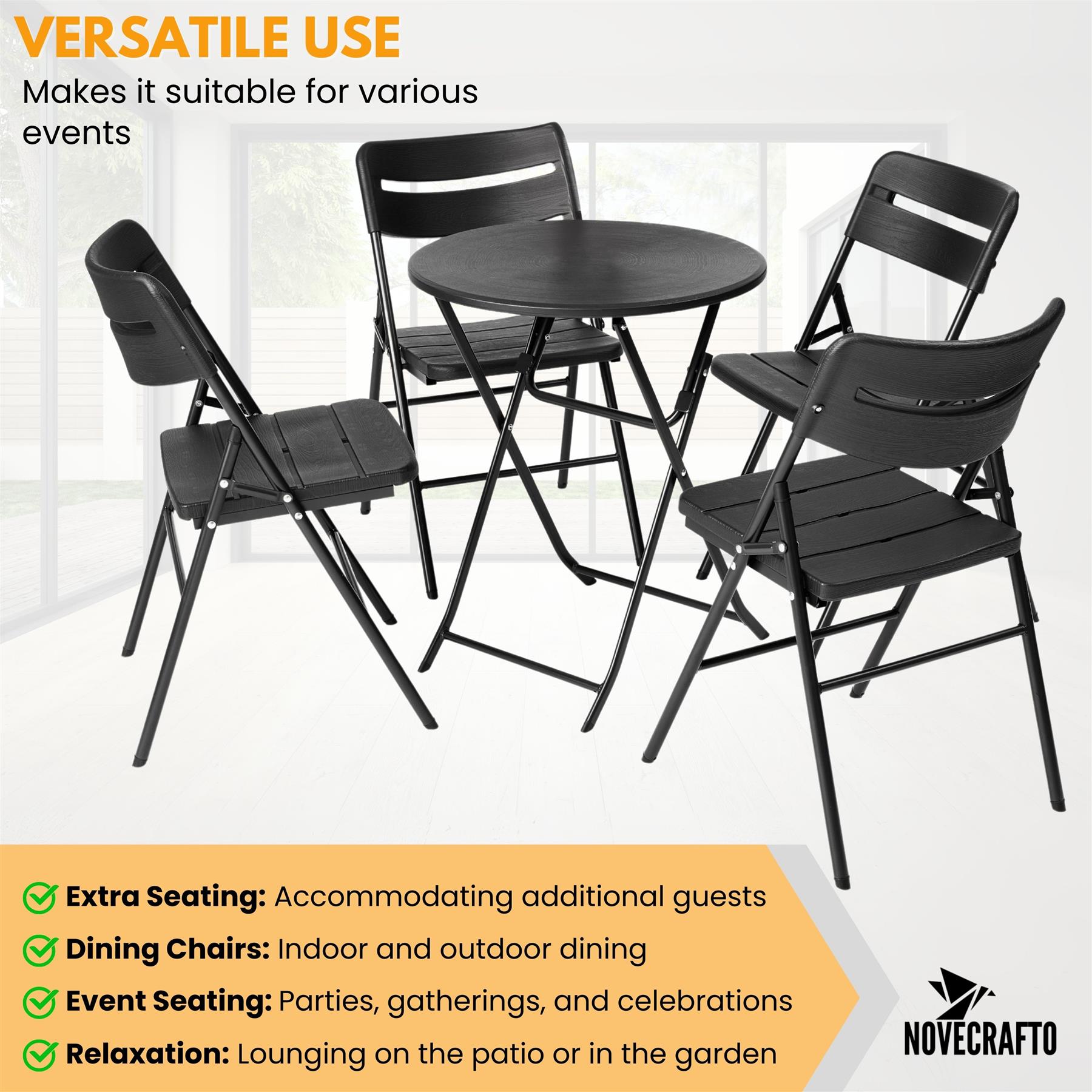 Folding Table Chairs Furniture Durable Portable Dining Outdoor Garden Picnic Set - Picture 132 of 214