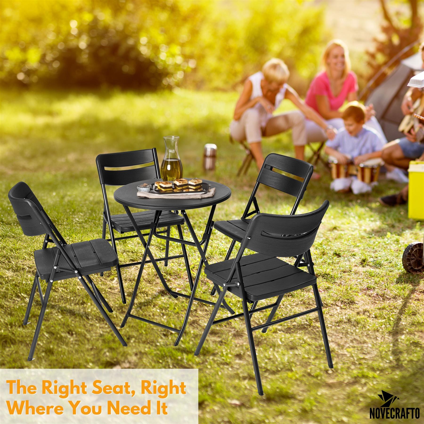 Folding Table Chairs Furniture Durable Portable Dining Outdoor Garden Picnic Set - Picture 41 of 214