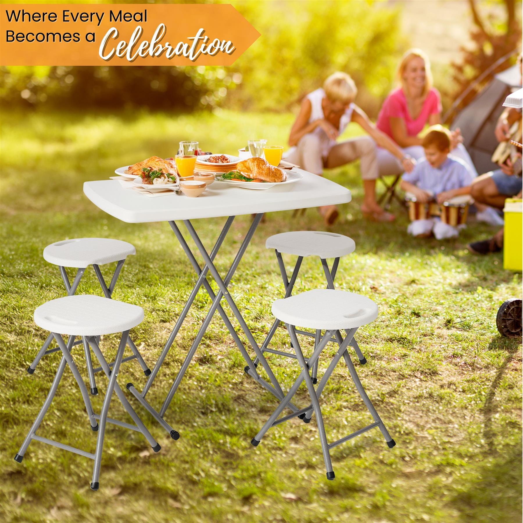 Folding Table Chairs Furniture Durable Portable Dining Outdoor Garden Picnic Set - Picture 139 of 214