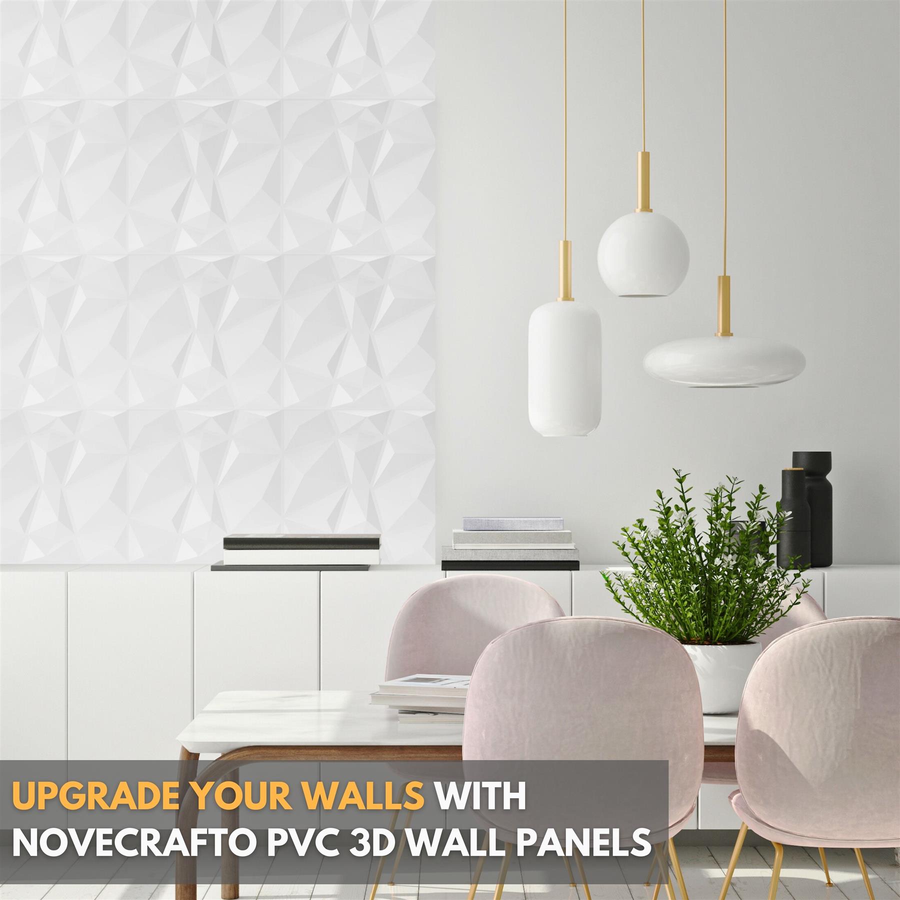 Modern Decorative Wall Panel 3D Effect Wall Decor PVC Panels Cladding Panels - Picture 7 of 58