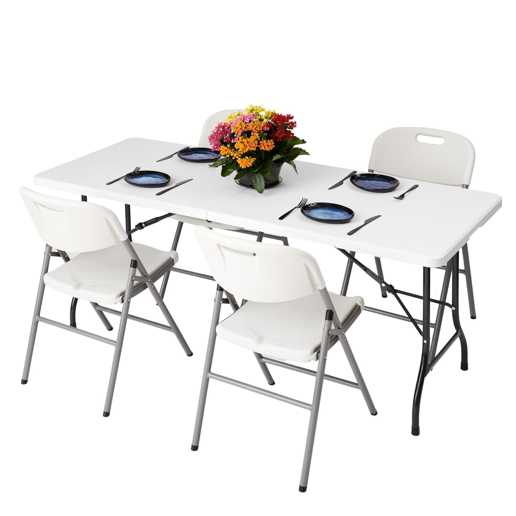 Folding Table Chairs Furniture Durable Portable Dining Outdoor Garden Picnic Set - Picture 150 of 214