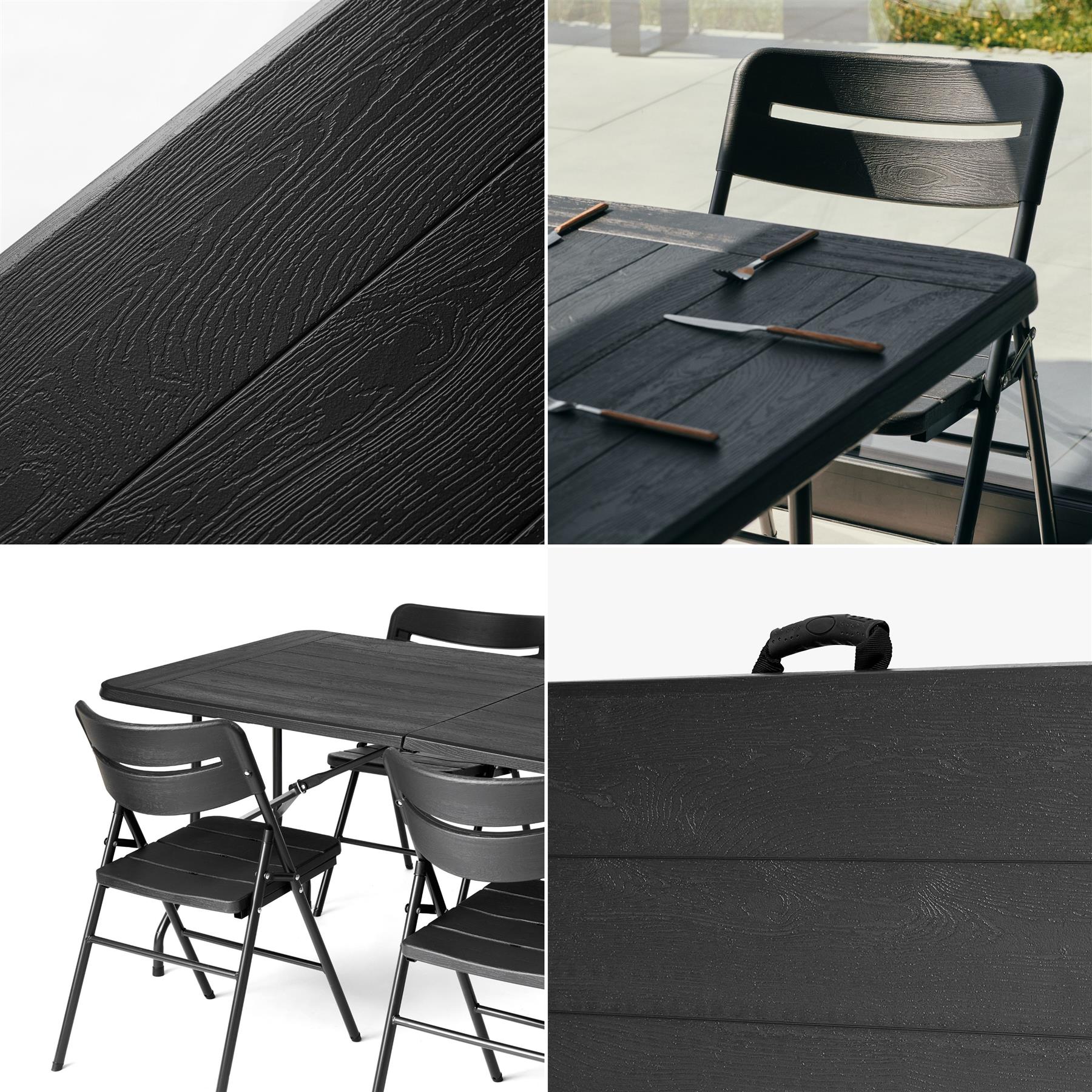 Folding Table Chairs Furniture Durable Portable Dining Outdoor Garden Picnic Set - Picture 108 of 214