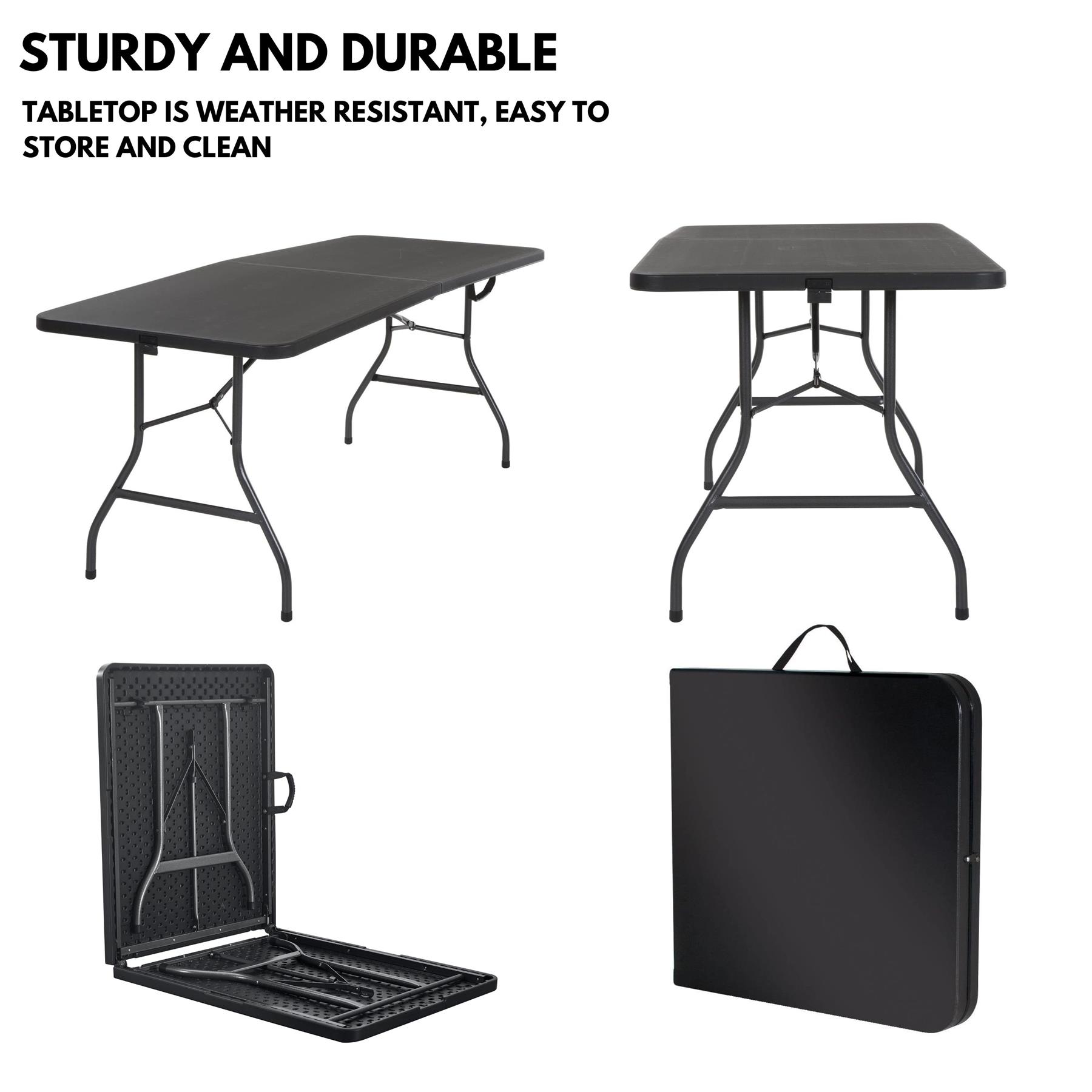 Folding Table Chairs Furniture Durable Portable Dining Outdoor Garden Picnic Set - Picture 17 of 214