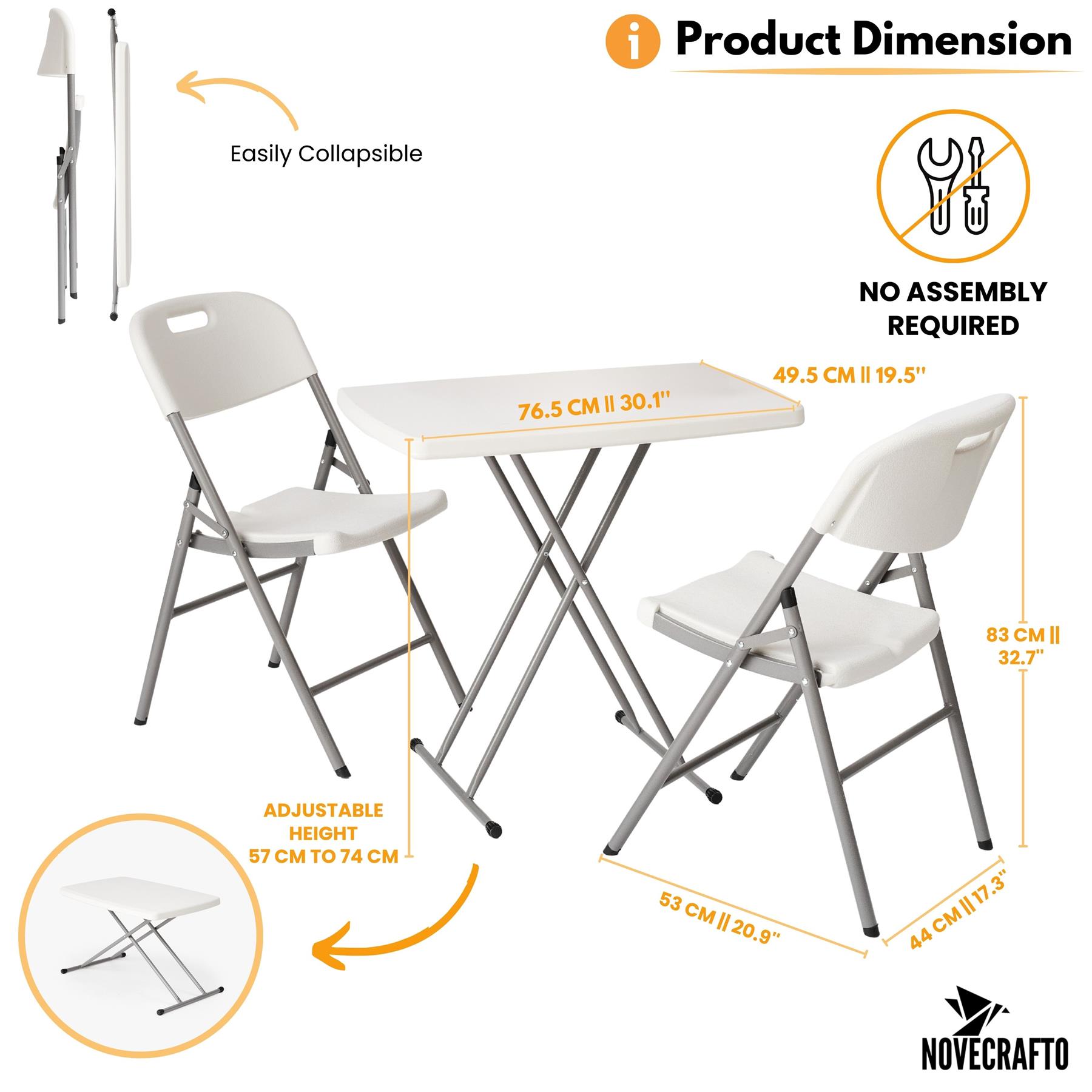 Folding Table Chairs Furniture Durable Portable Dining Outdoor Garden Picnic Set - Picture 192 of 214