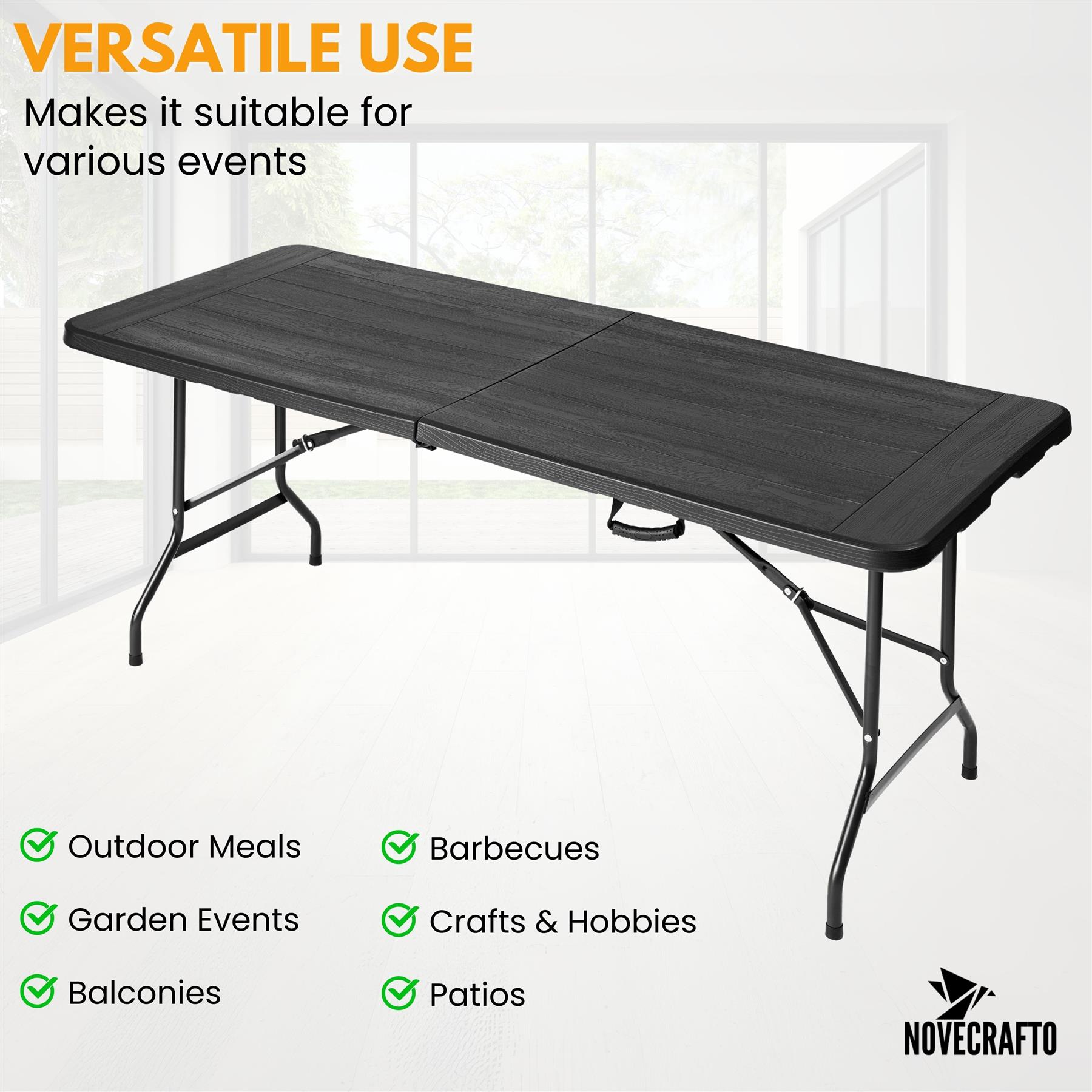 Folding Table Chairs Furniture Durable Portable Dining Outdoor Garden Picnic Set - Picture 74 of 214