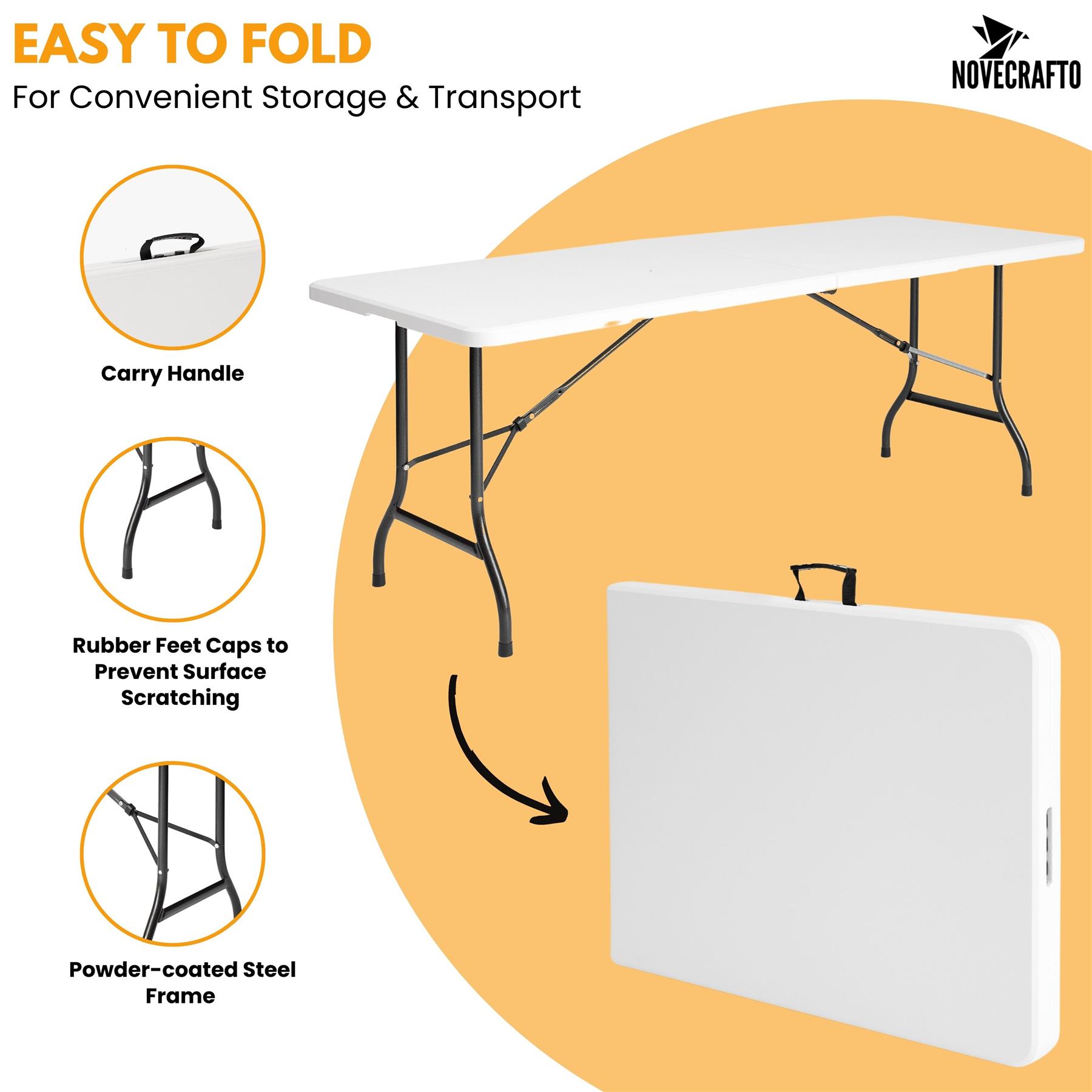 Folding Table Chairs Furniture Durable Portable Dining Outdoor Garden Picnic Set - Picture 3 of 214