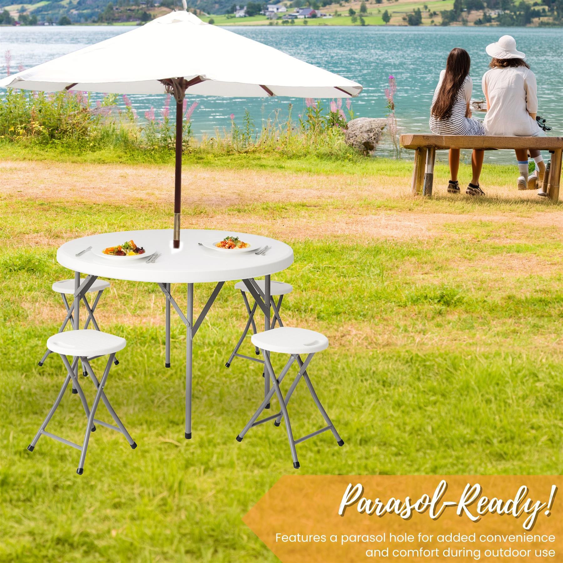 Folding Table Chairs Furniture Durable Portable Dining Outdoor Garden Picnic Set - Picture 82 of 214