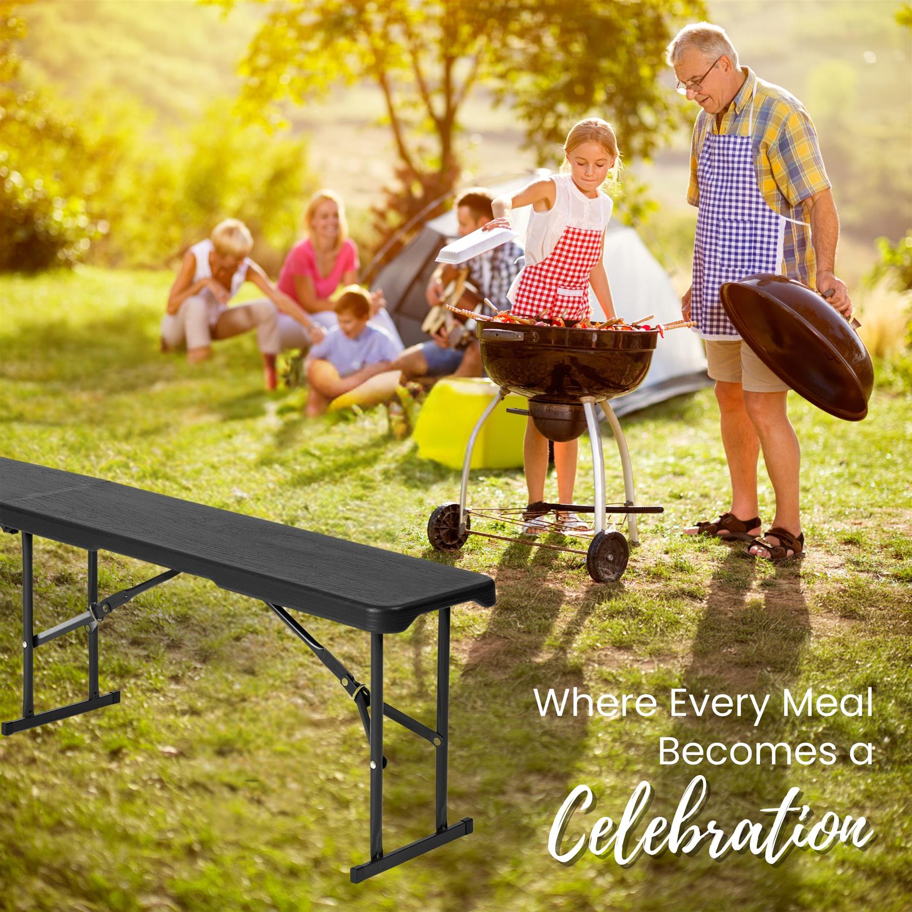 Folding Table Chairs Furniture Durable Portable Dining Outdoor Garden Picnic Set - Picture 66 of 214