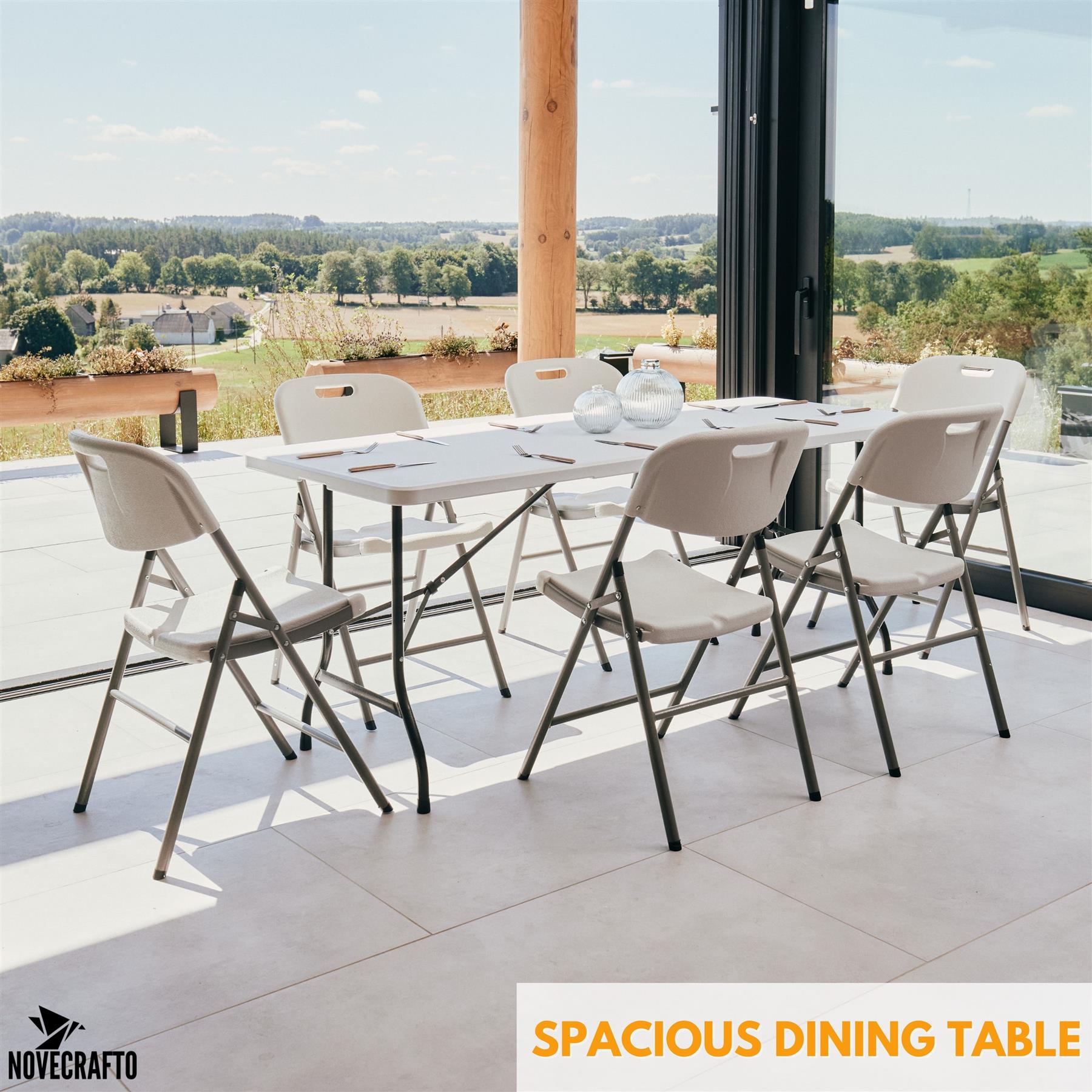 Folding Table Chairs Furniture Durable Portable Dining Outdoor Garden Picnic Set - Picture 145 of 214