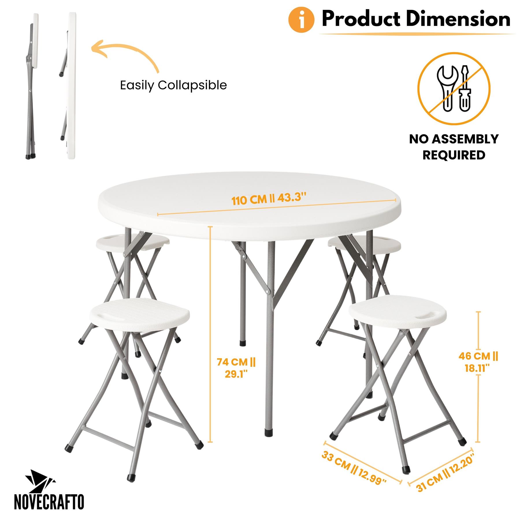 Folding Table Chairs Furniture Durable Portable Dining Outdoor Garden Picnic Set - Picture 159 of 214