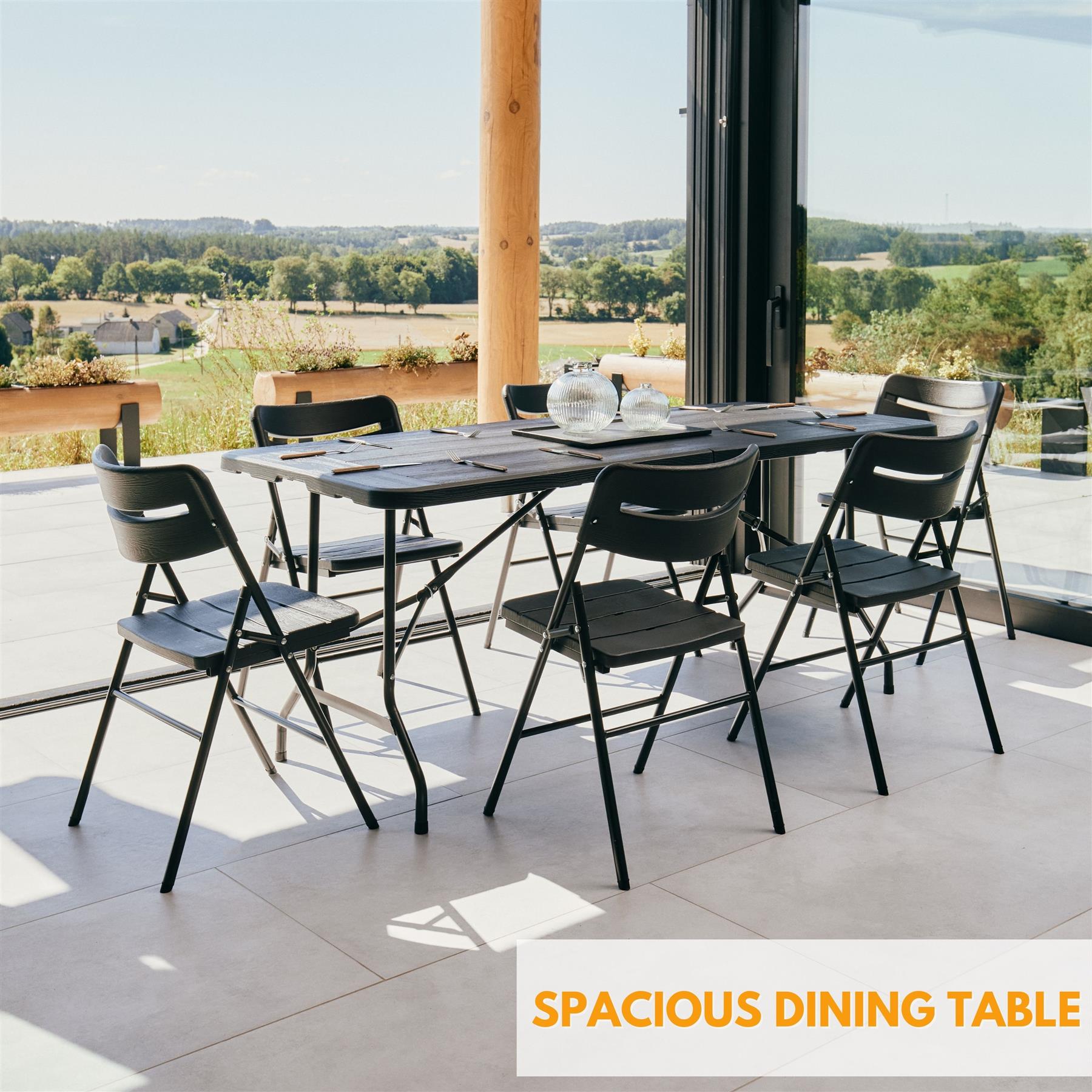 Folding Table Chairs Furniture Durable Portable Dining Outdoor Garden Picnic Set - Picture 104 of 214