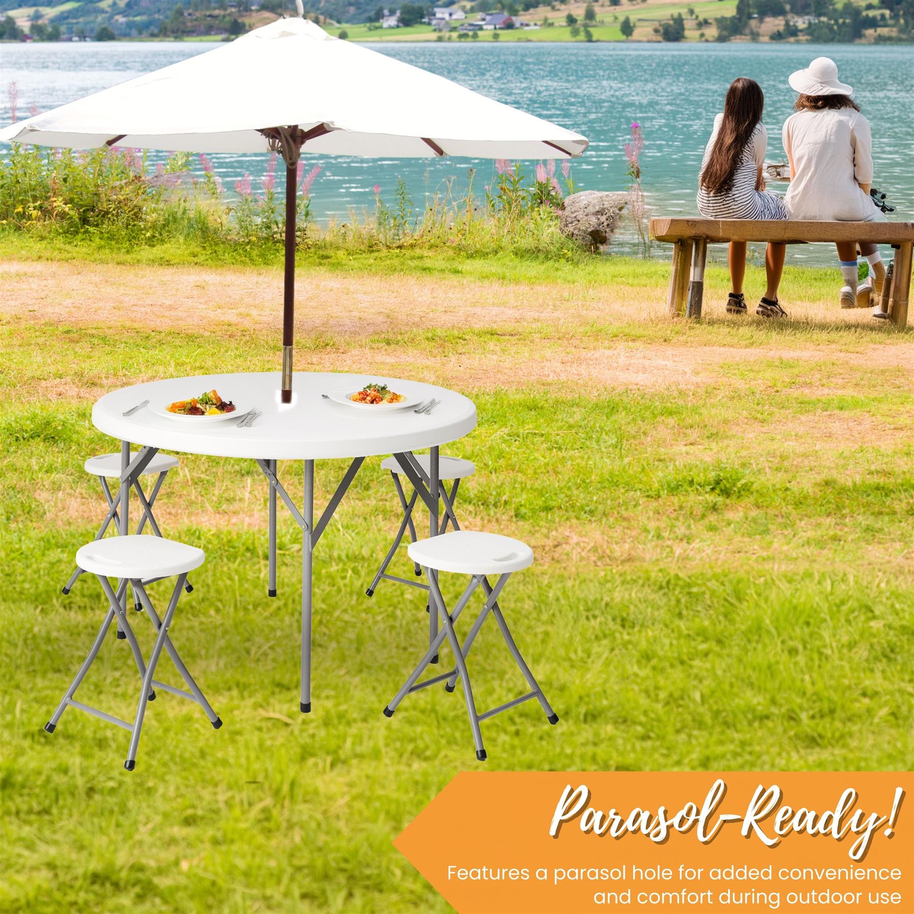 Folding Table Chairs Furniture Durable Portable Dining Outdoor Garden Picnic Set - Picture 163 of 214