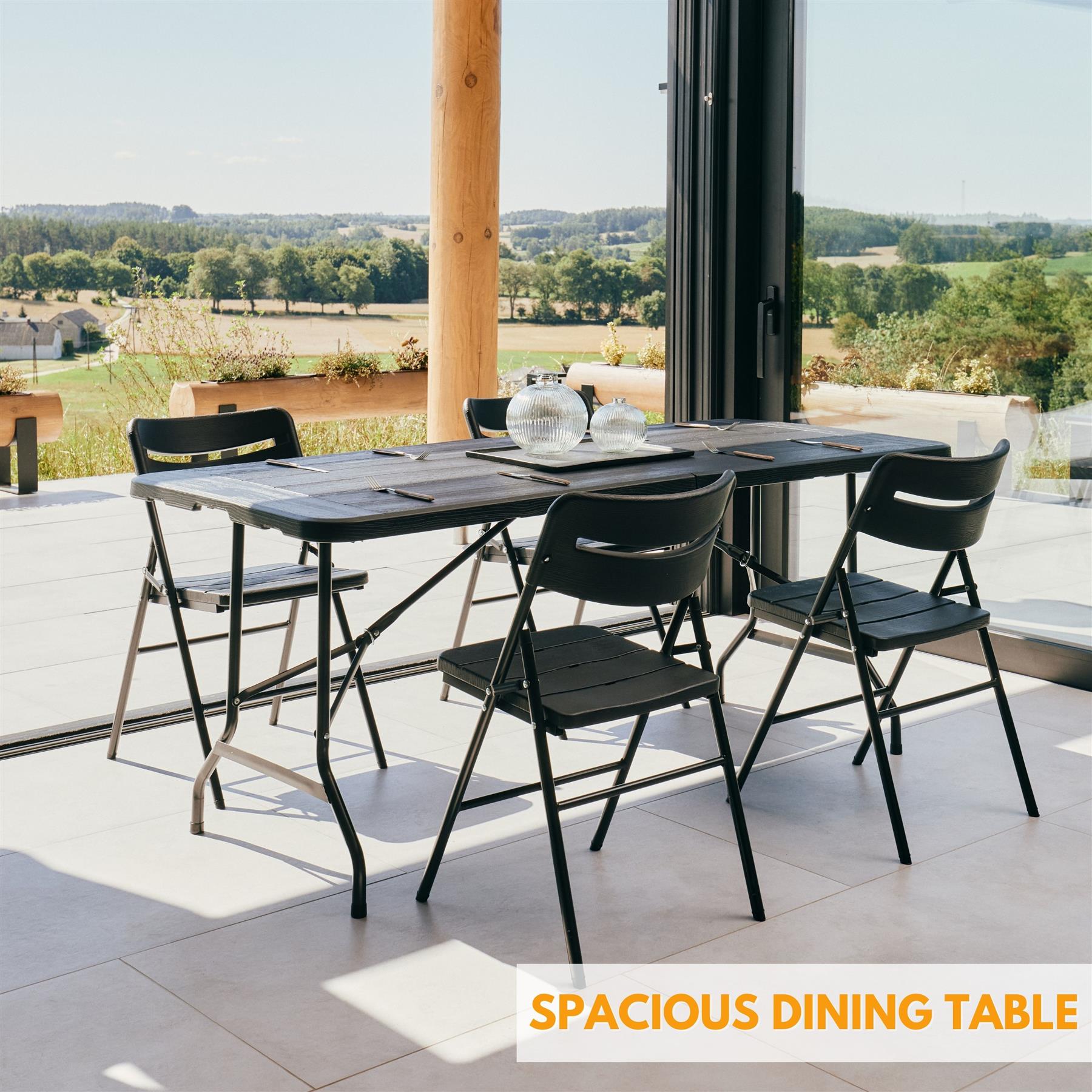 Folding Table Chairs Furniture Durable Portable Dining Outdoor Garden Picnic Set - Picture 96 of 214