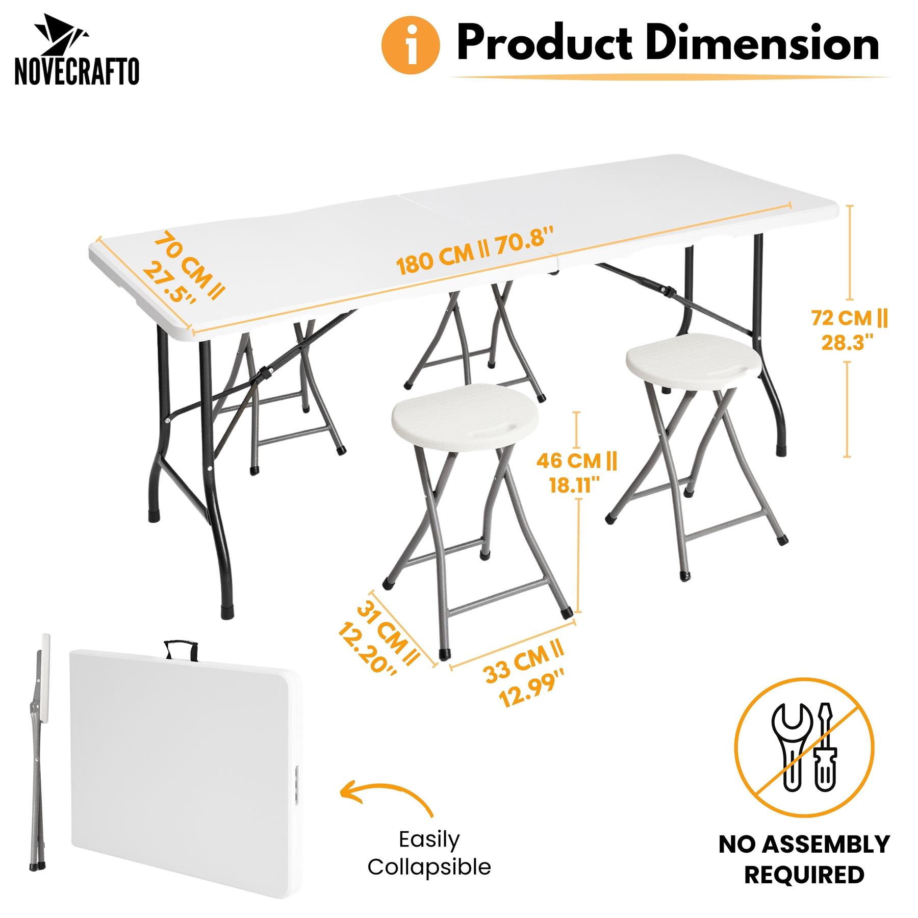 Folding Table Chairs Furniture Durable Portable Dining Outdoor Garden Picnic Set - Picture 176 of 214