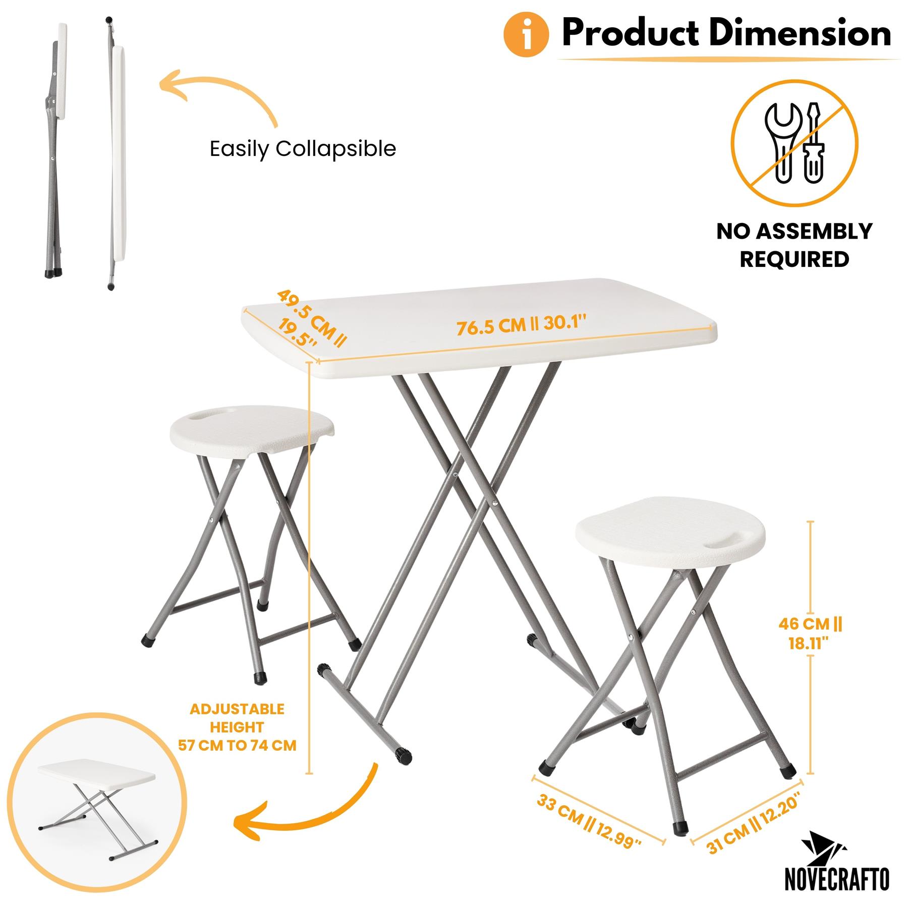 Folding Table Chairs Furniture Durable Portable Dining Outdoor Garden Picnic Set - Picture 168 of 214