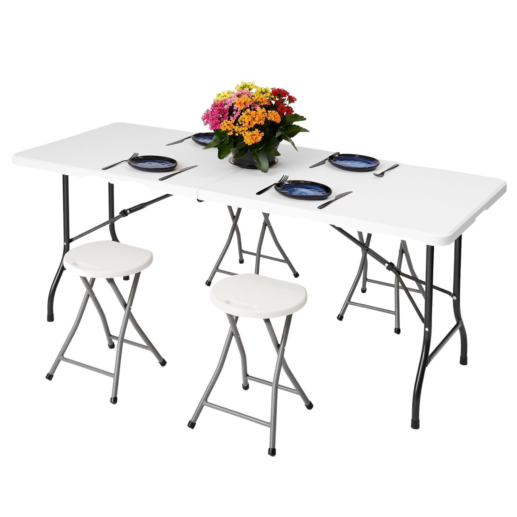 Folding Table Chairs Furniture Durable Portable Dining Outdoor Garden Picnic Set - Picture 175 of 214