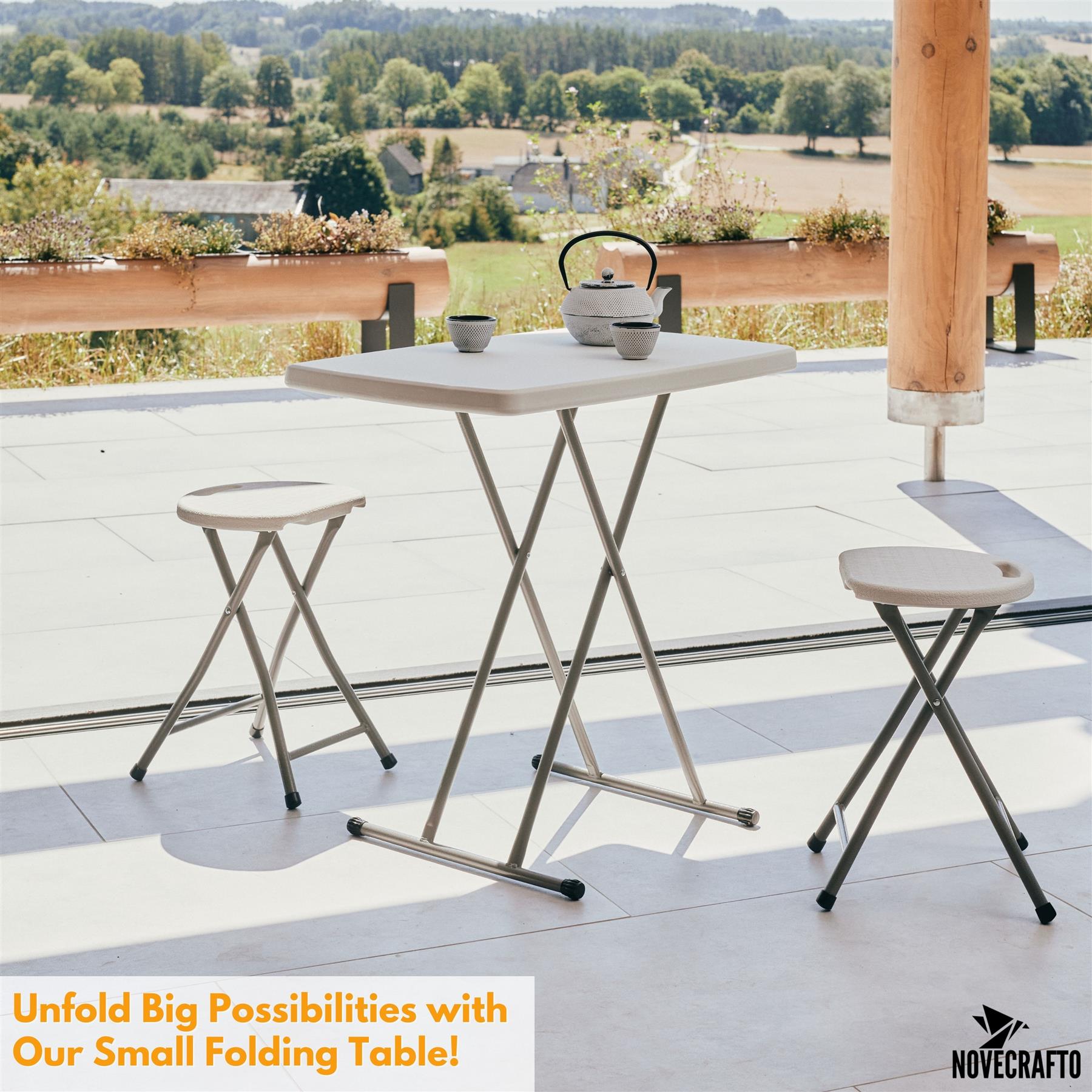 Folding Table Chairs Furniture Durable Portable Dining Outdoor Garden Picnic Set - Picture 29 of 214