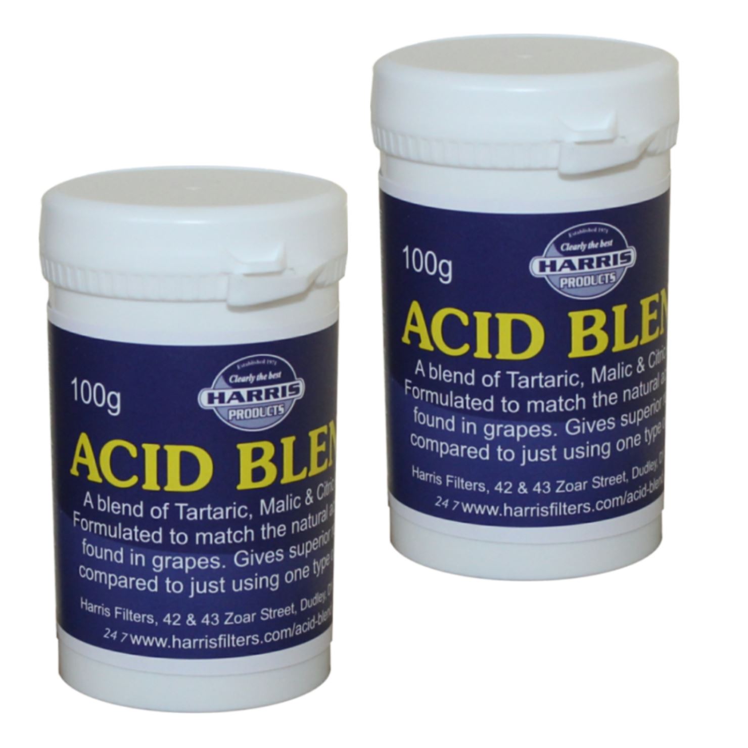 Harris Pre-Mixed Acid Blend 100g Citric, Malic & Tartaric acid for Homebrew wine