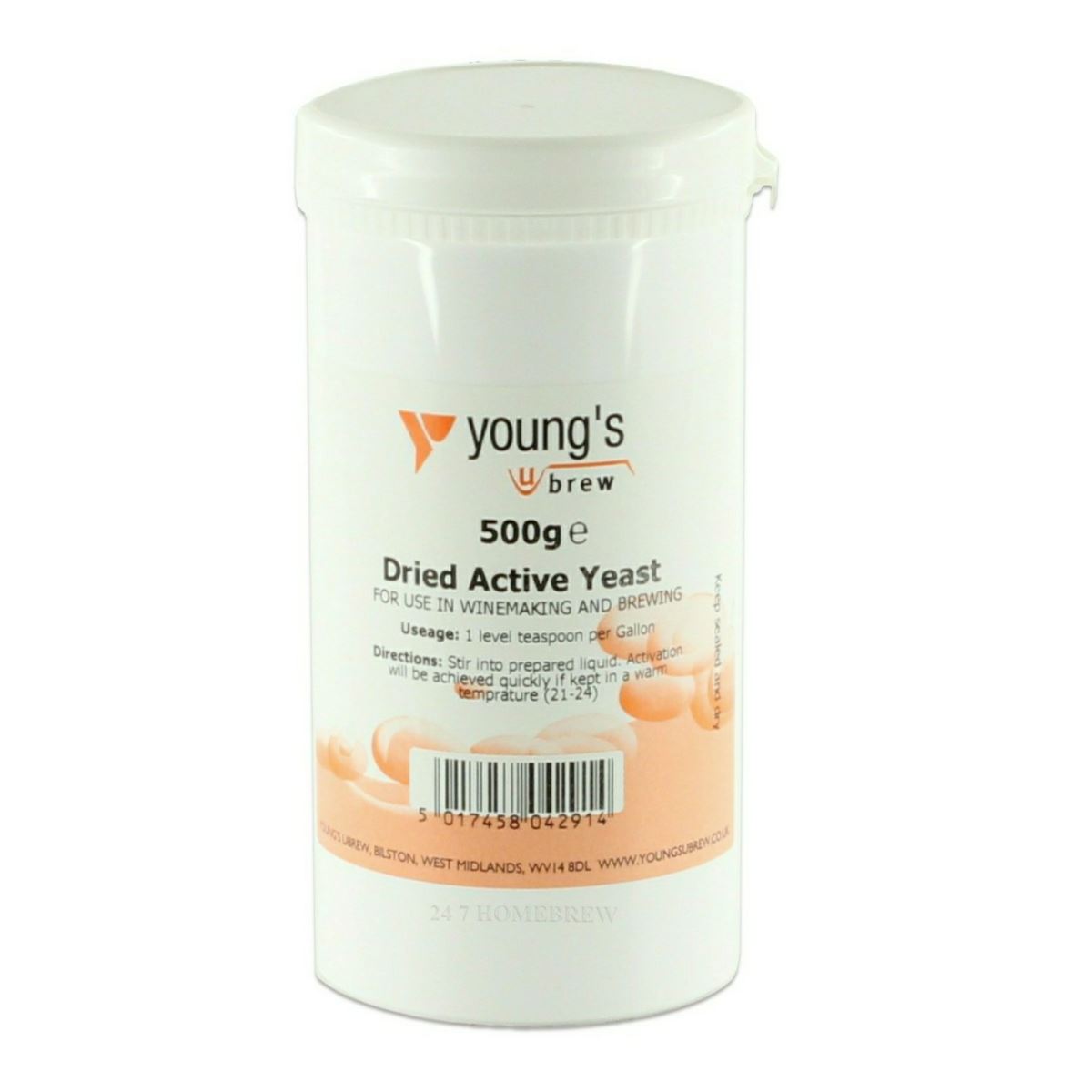 Dried Active Yeast 500g Youngs Home brew Beer & Wine Making Chemicals
