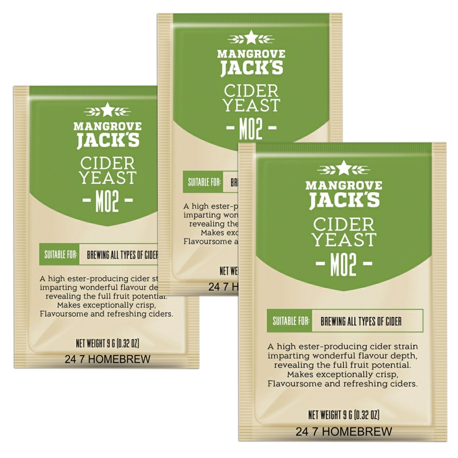Mangrove Jacks Yeast Cider M02 Craft Series Yeast 9g treats 23L