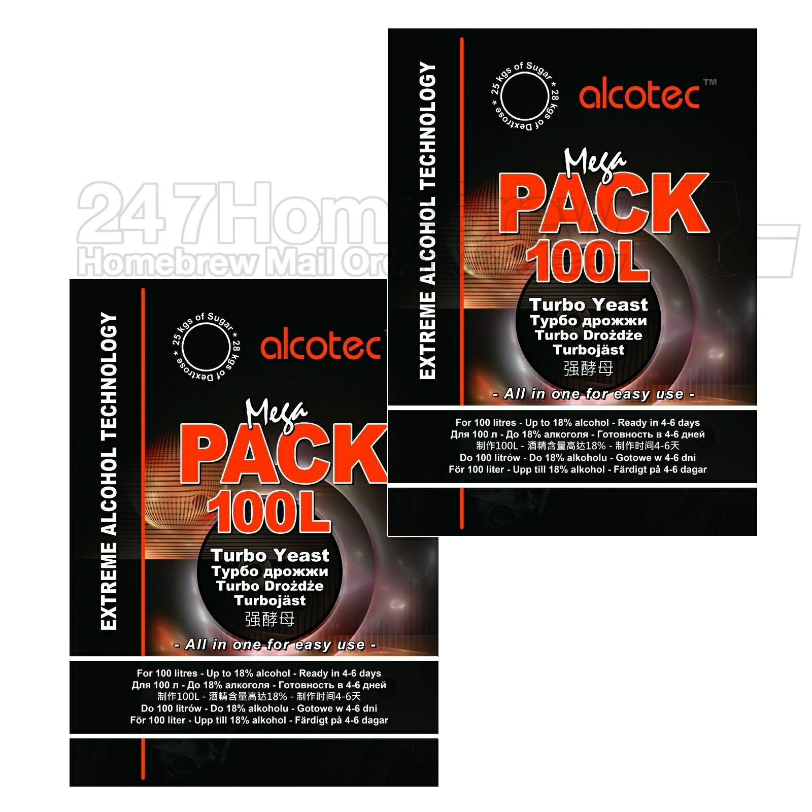 Alcotec Mega Pack 100L Turbo Yeast All in One 18% 4-6 days