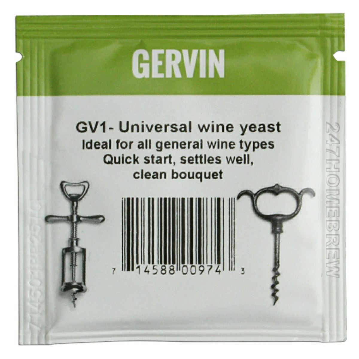 Gervin Wine Yeast Strain GV1 No.1 Green Label General Purpose White