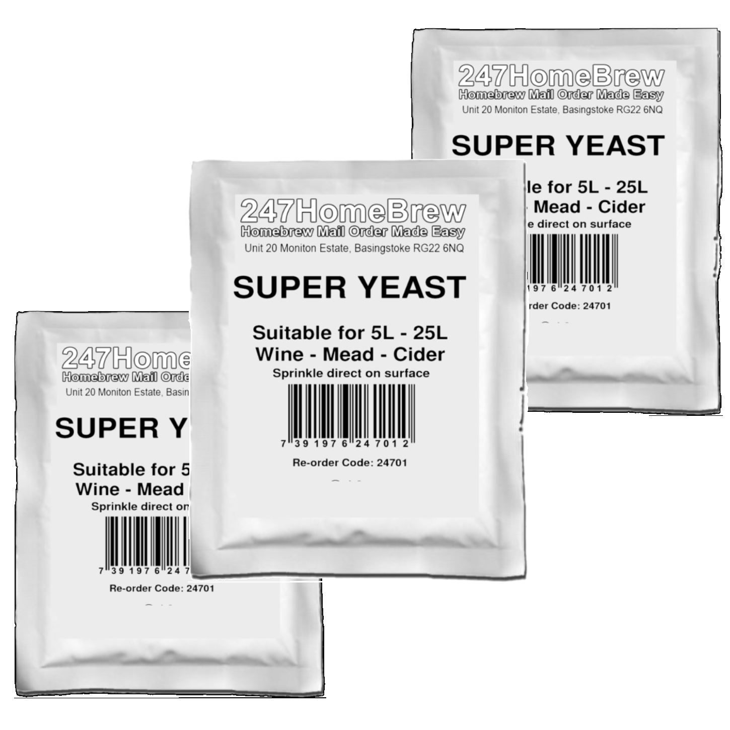 Super Wine Yeast 5-25L Homebrew Wine, Mead, Cider, Ginger Beer, Turbo Cider