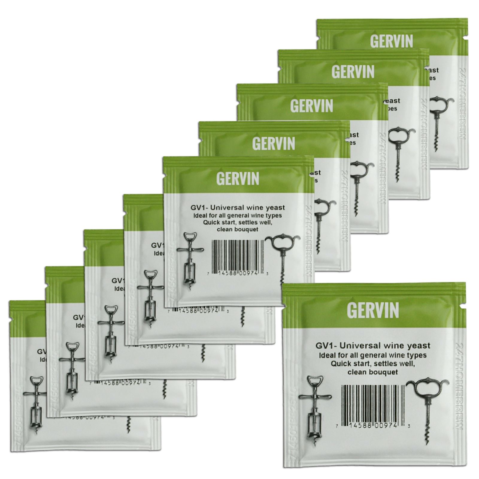 Gervin GV1 Wine Yeast 5g General Purpose Universal 5-25L