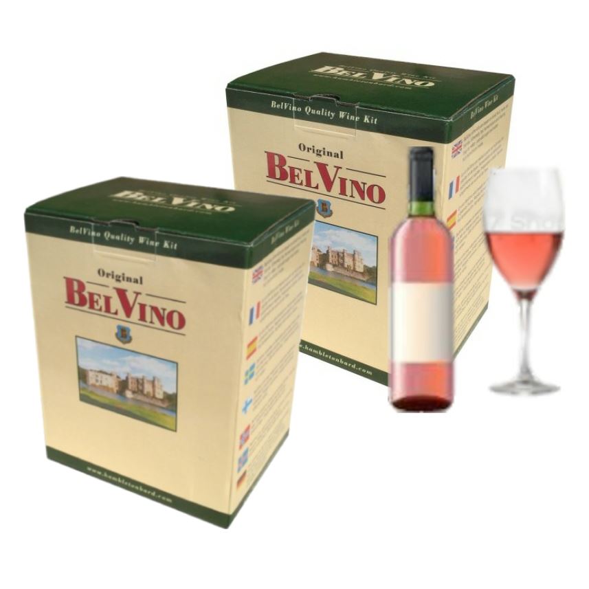 2x BelVino 7 Day Wine Making Kits Rose Rosé Blush Wine 46L Fruit