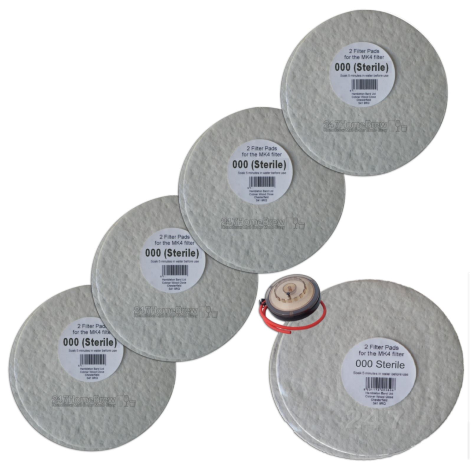 Filter Pads 000 Sterile 2x Pack for the Better Brew MK4 Wine Filter Homebrew