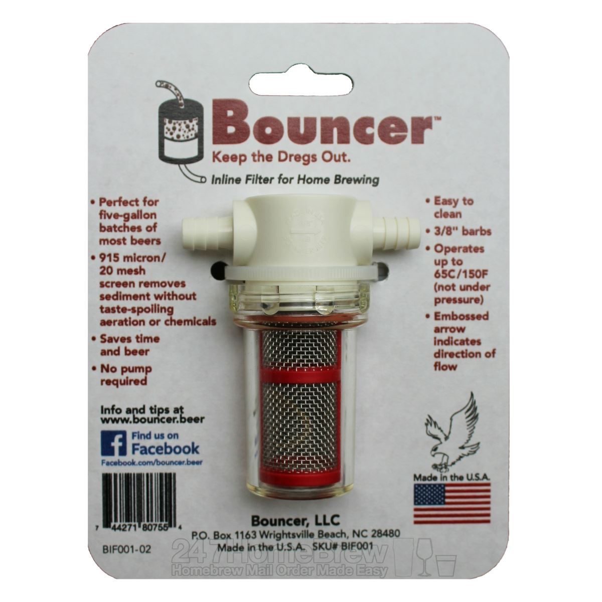 Bouncer Inline Beer Filter 3/8 barbs 744271807554 eBay
