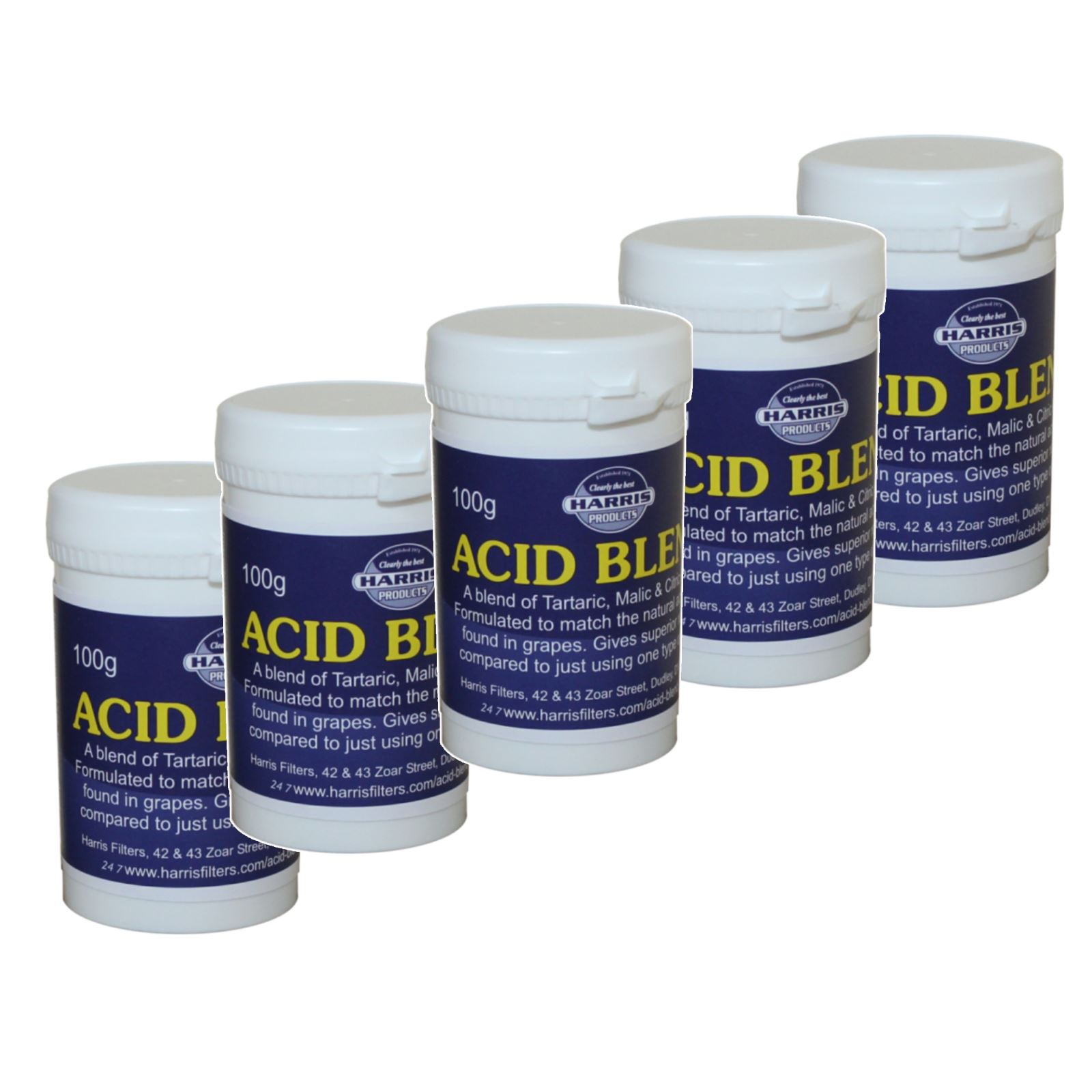 Harris Pre-Mixed Acid Blend 100g Citric, Malic & Tartaric acid for Homebrew wine