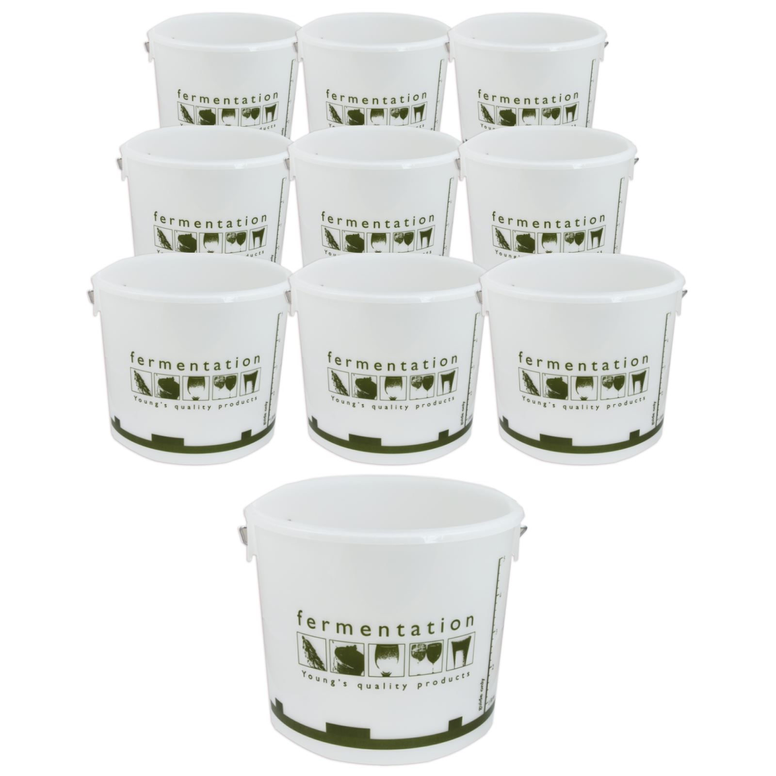 10x 5 Litre Fermentation Bucket 1 gallon Vessel Home brew Beer & Wine