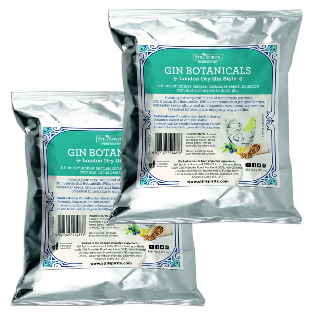 Still Spirits Gin Botanicals London Dry Gin Making Ingredients 50g eBay