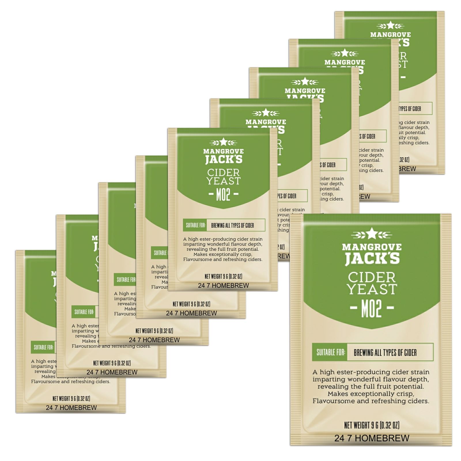 Mangrove Jacks Yeast Cider M02 Craft Series Yeast 9g treats 23L