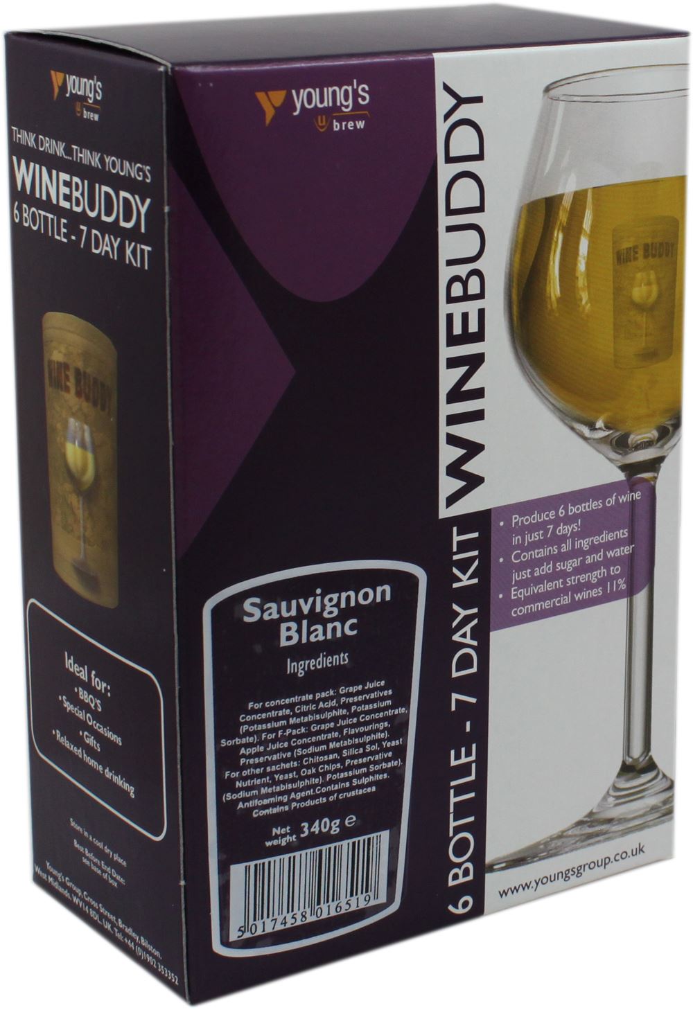 WineBuddy Sauvignon Blanc 6 Bottle Home brew Wine Making Kit