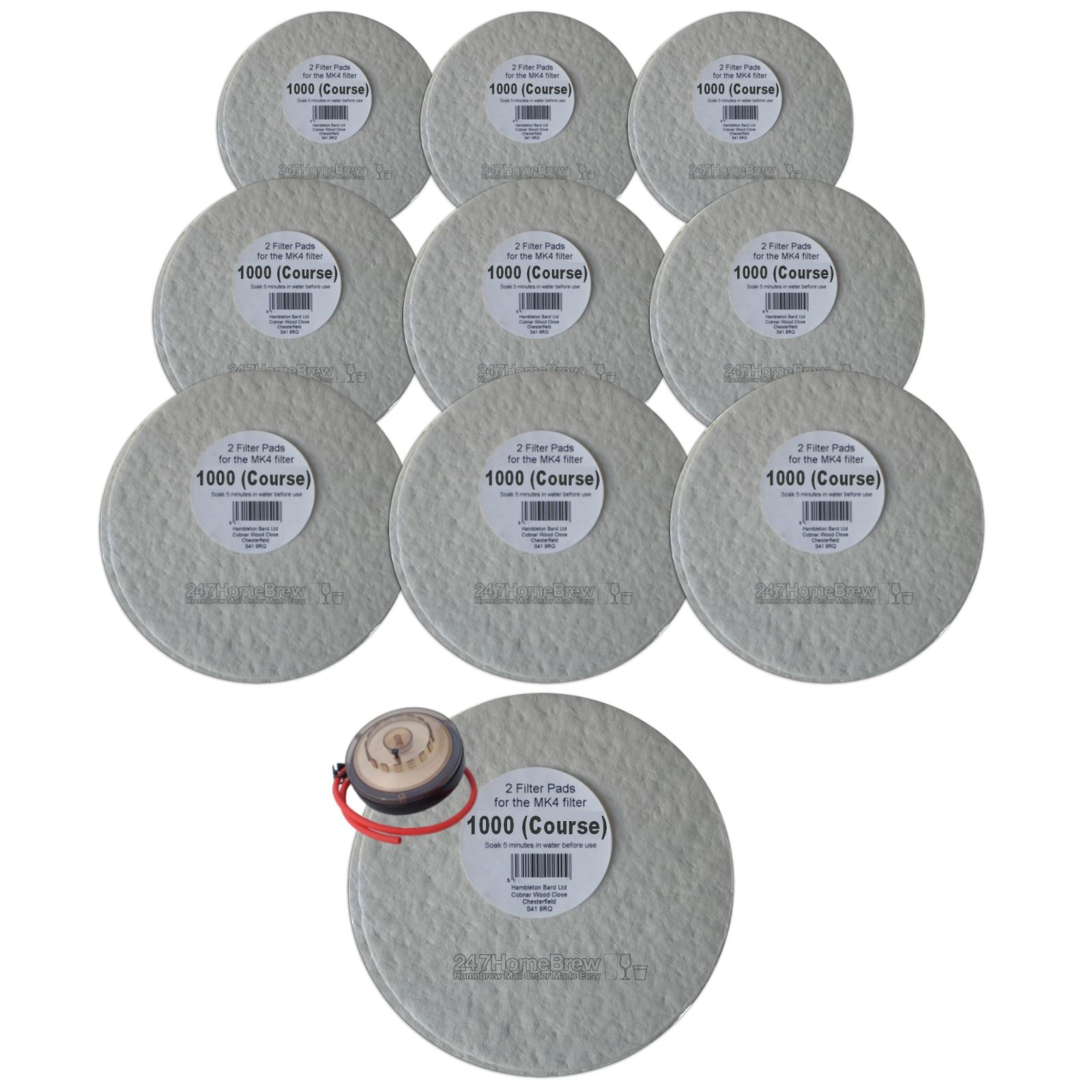 Filter Pads 1000 Course 2x Pack for the Better Brew MK4 Wine Filter