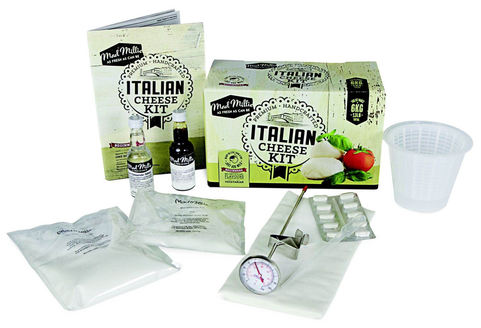 Mad Millie Complete Italian Cheese Making Kit Makes up to 6kg 13lb Just